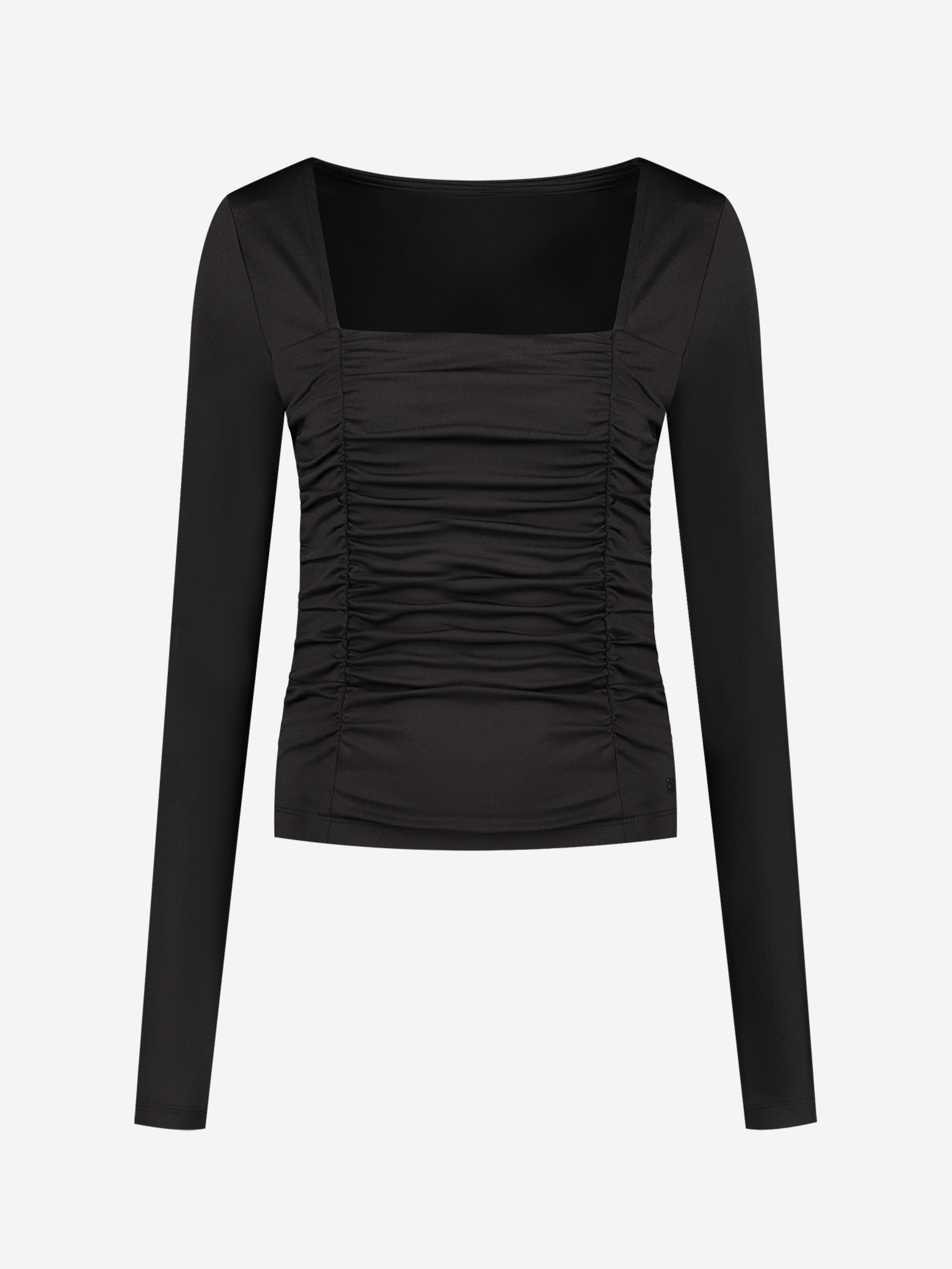 Fitted top with square neckline