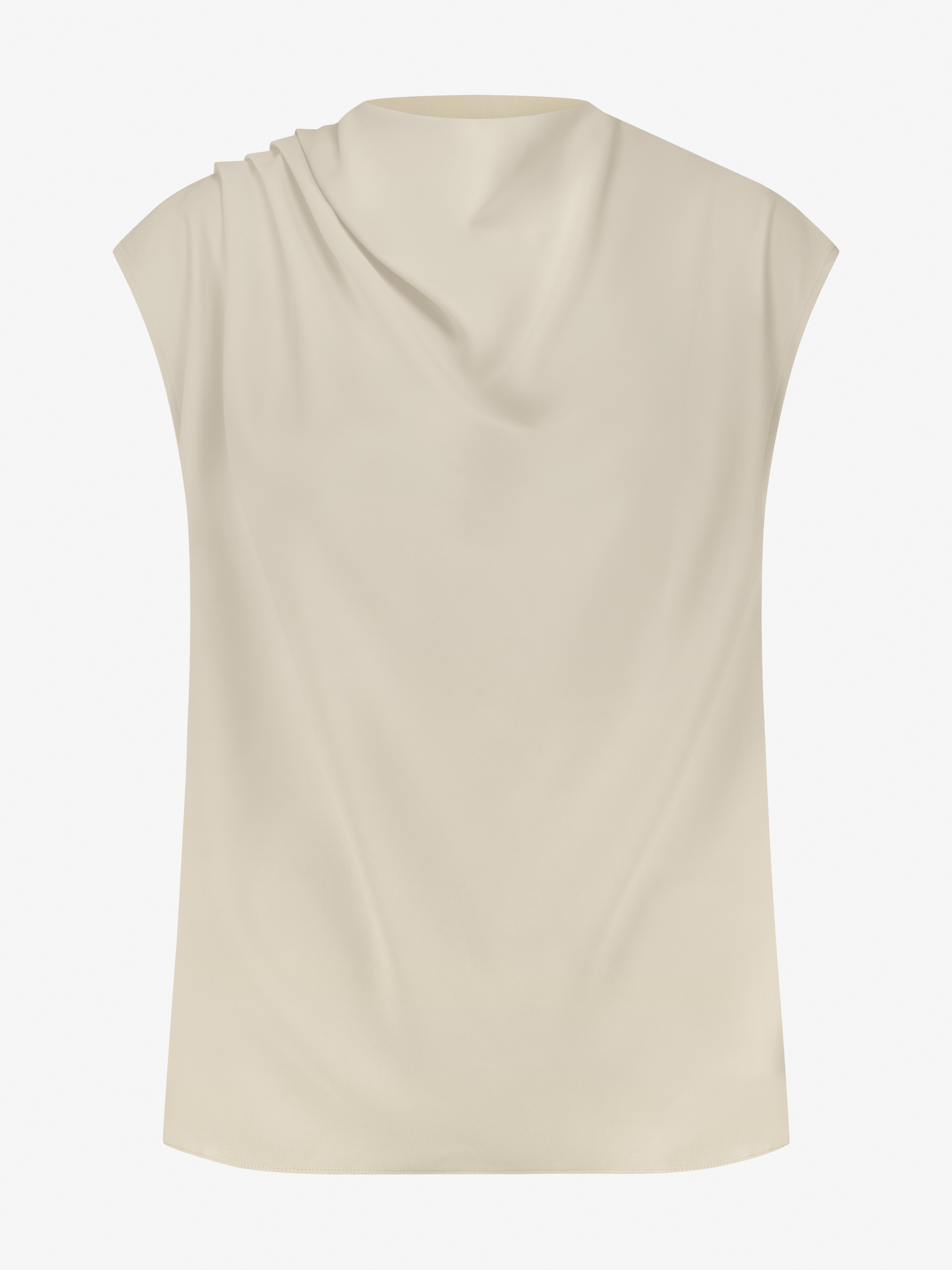 Top with draped neckline