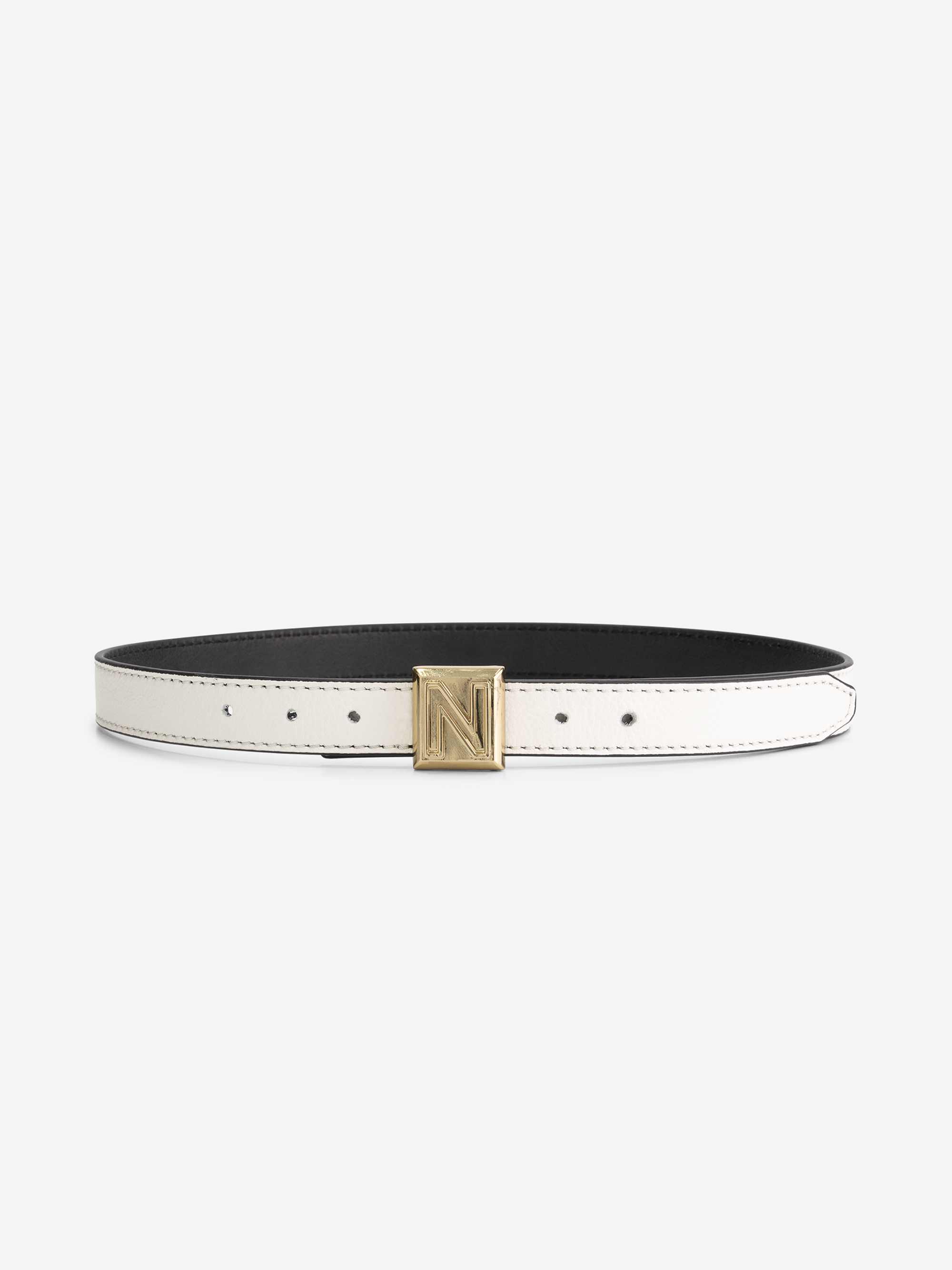 Omkeerbare leren taille riem 