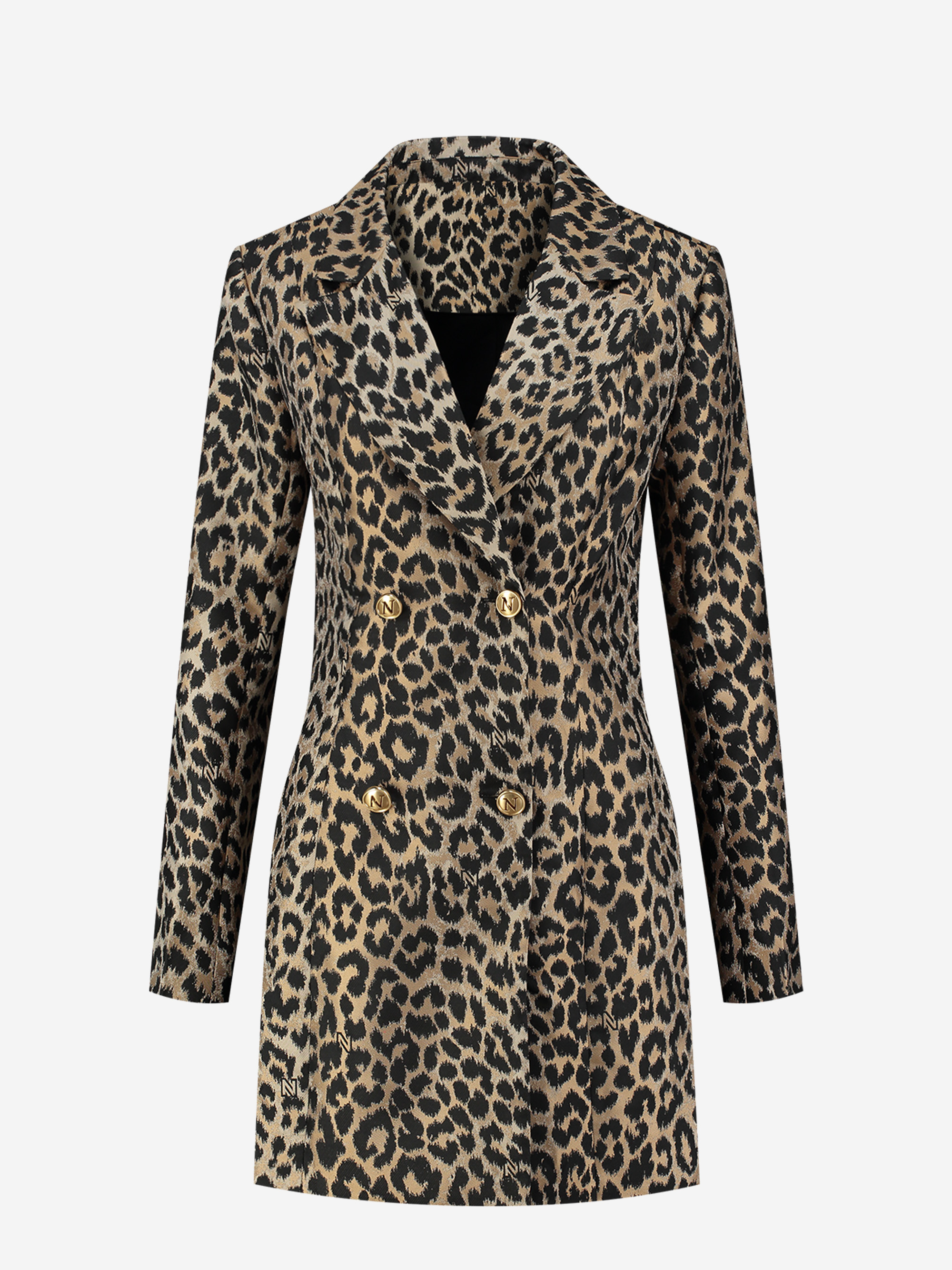 Blazer jurk met dieren print