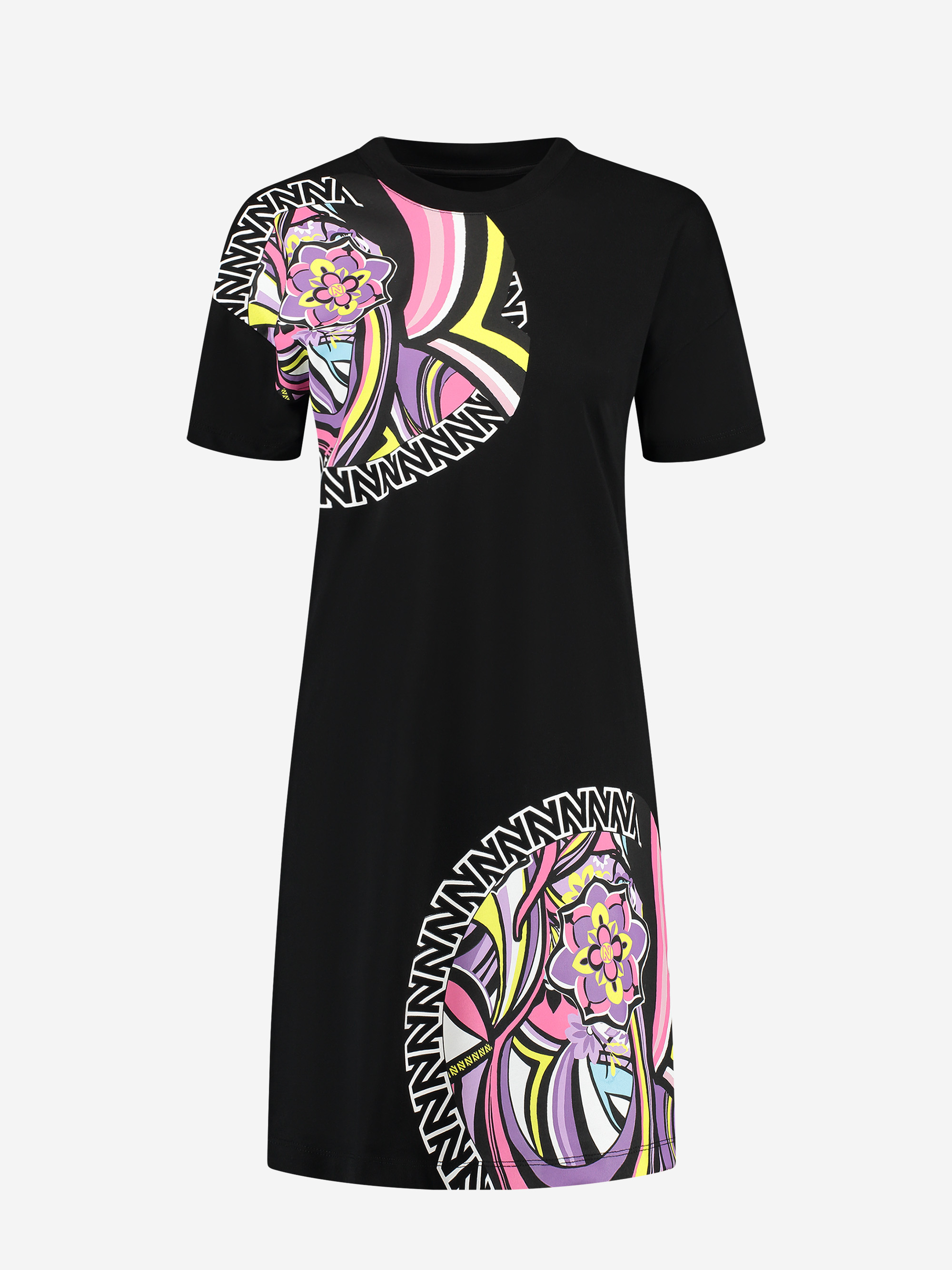 T-shirt jurk met circle print