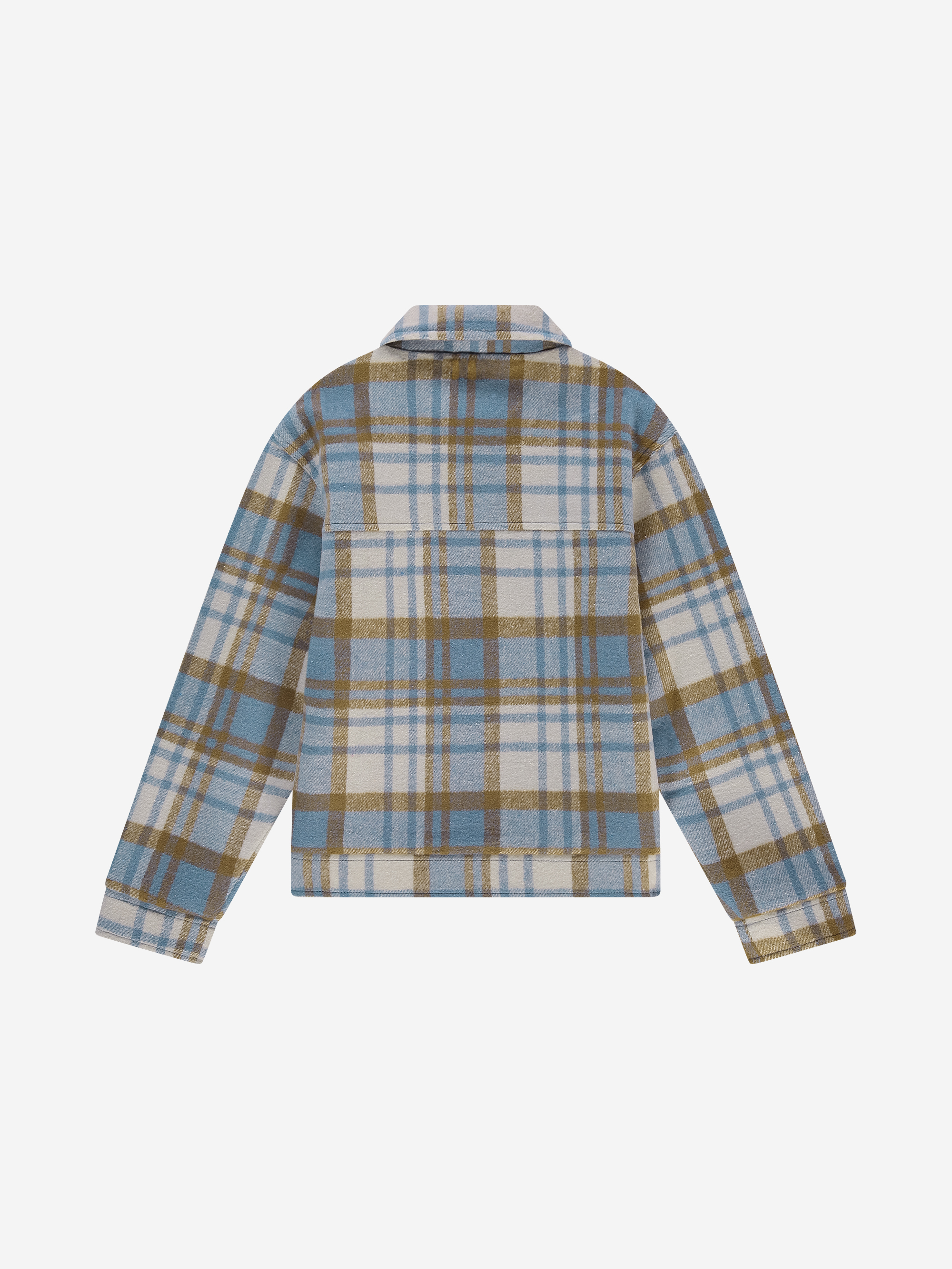 Checkered jacket with logo patch