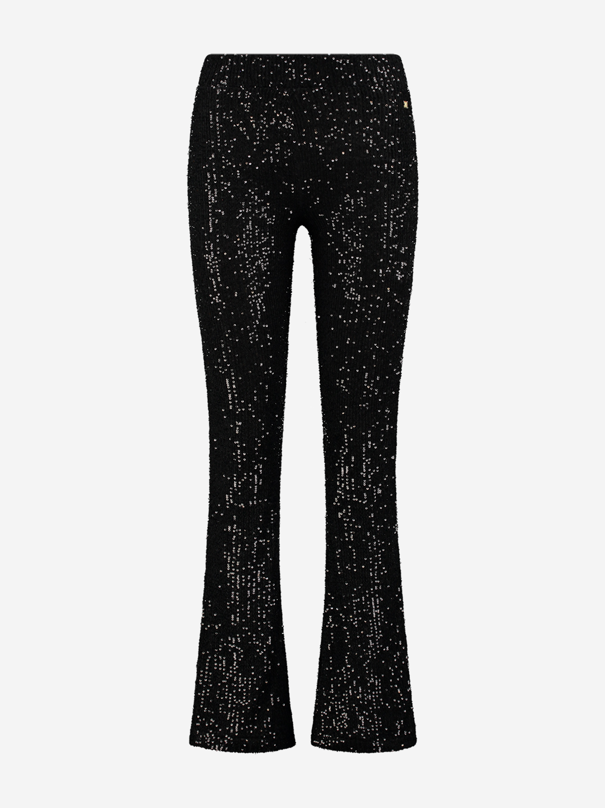 Sequin flare pants with high rise