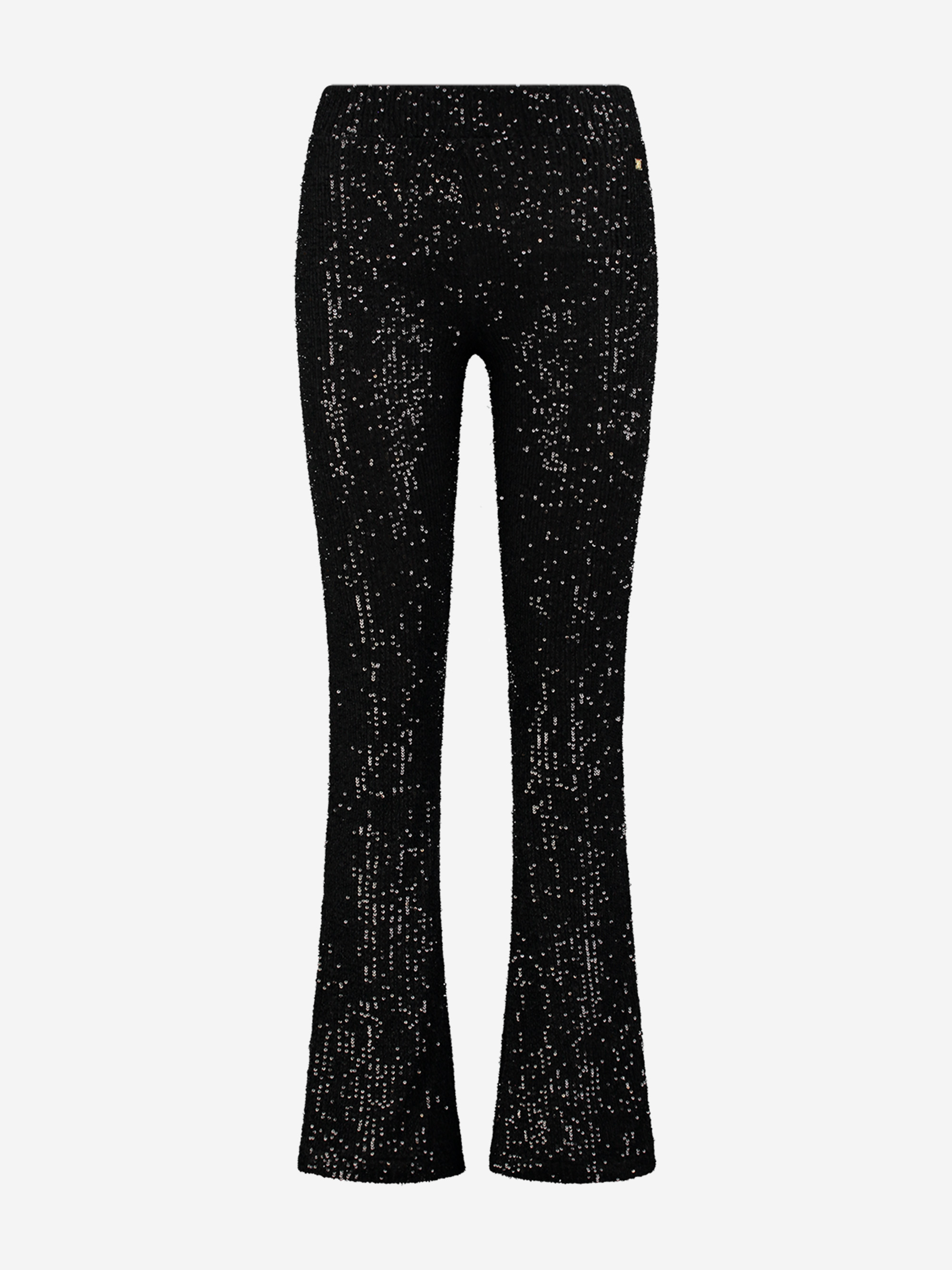 Glitter flared broek met hoge taille 