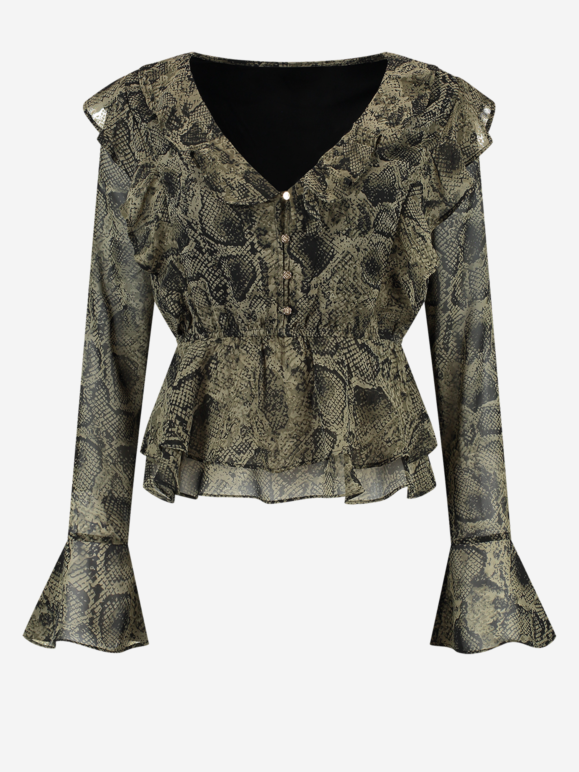Top met slangen print 