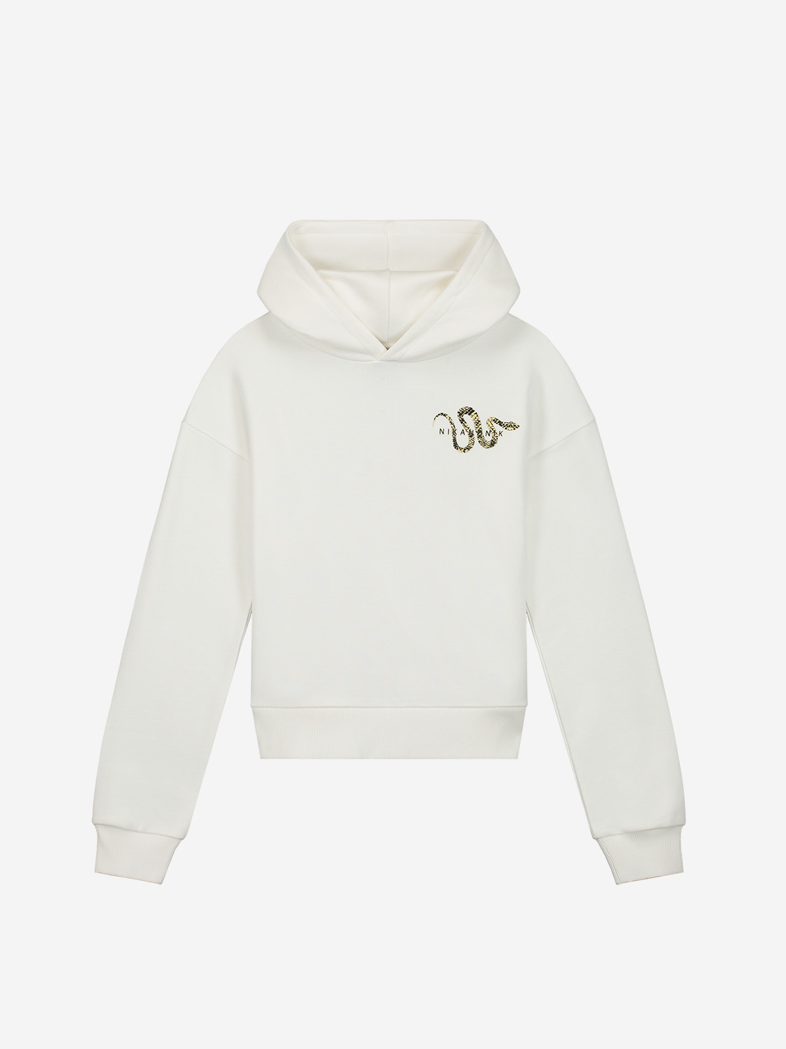 Hoodie with graphic snake print