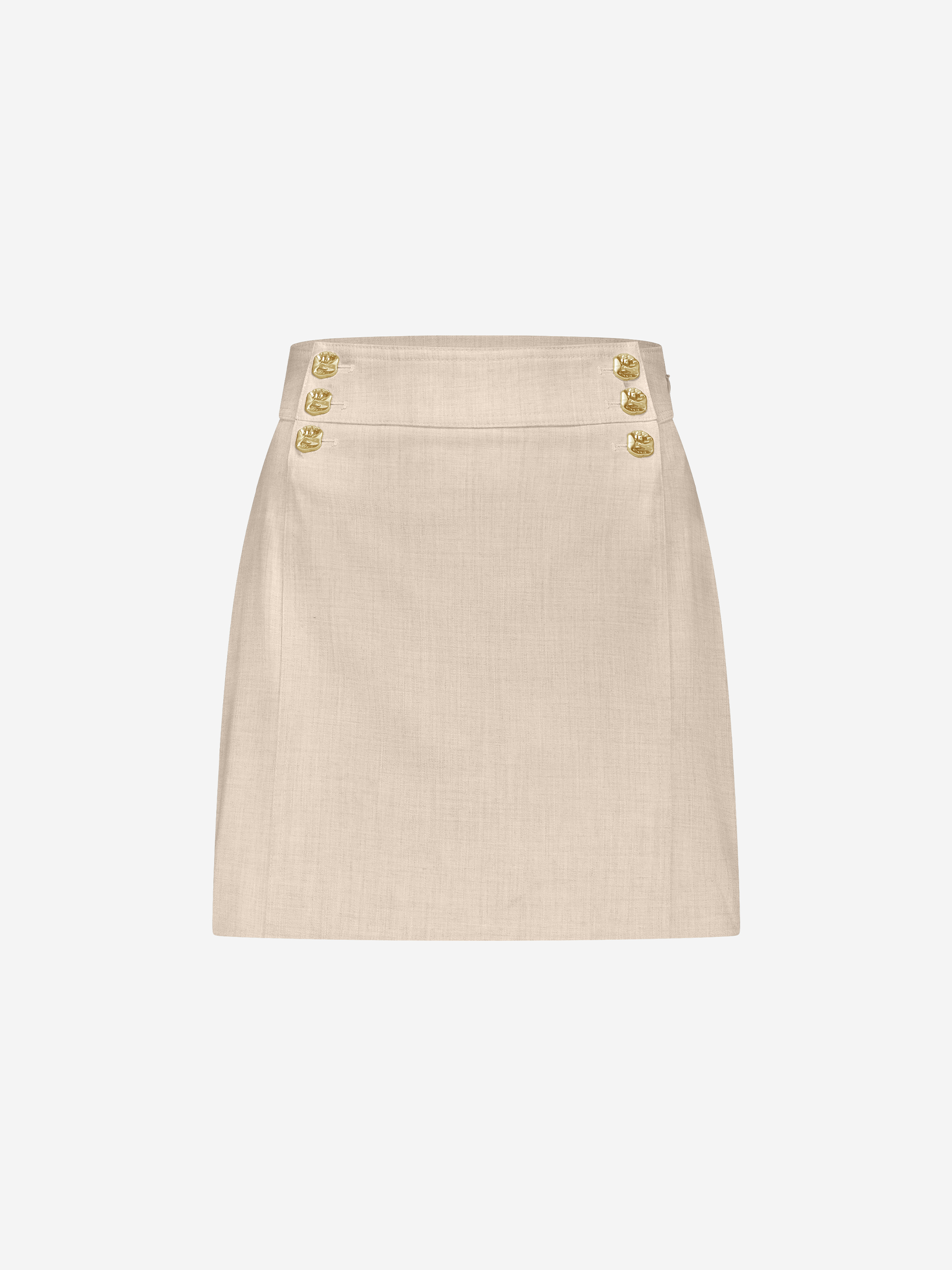Gemêleerde rok met knoopdetails