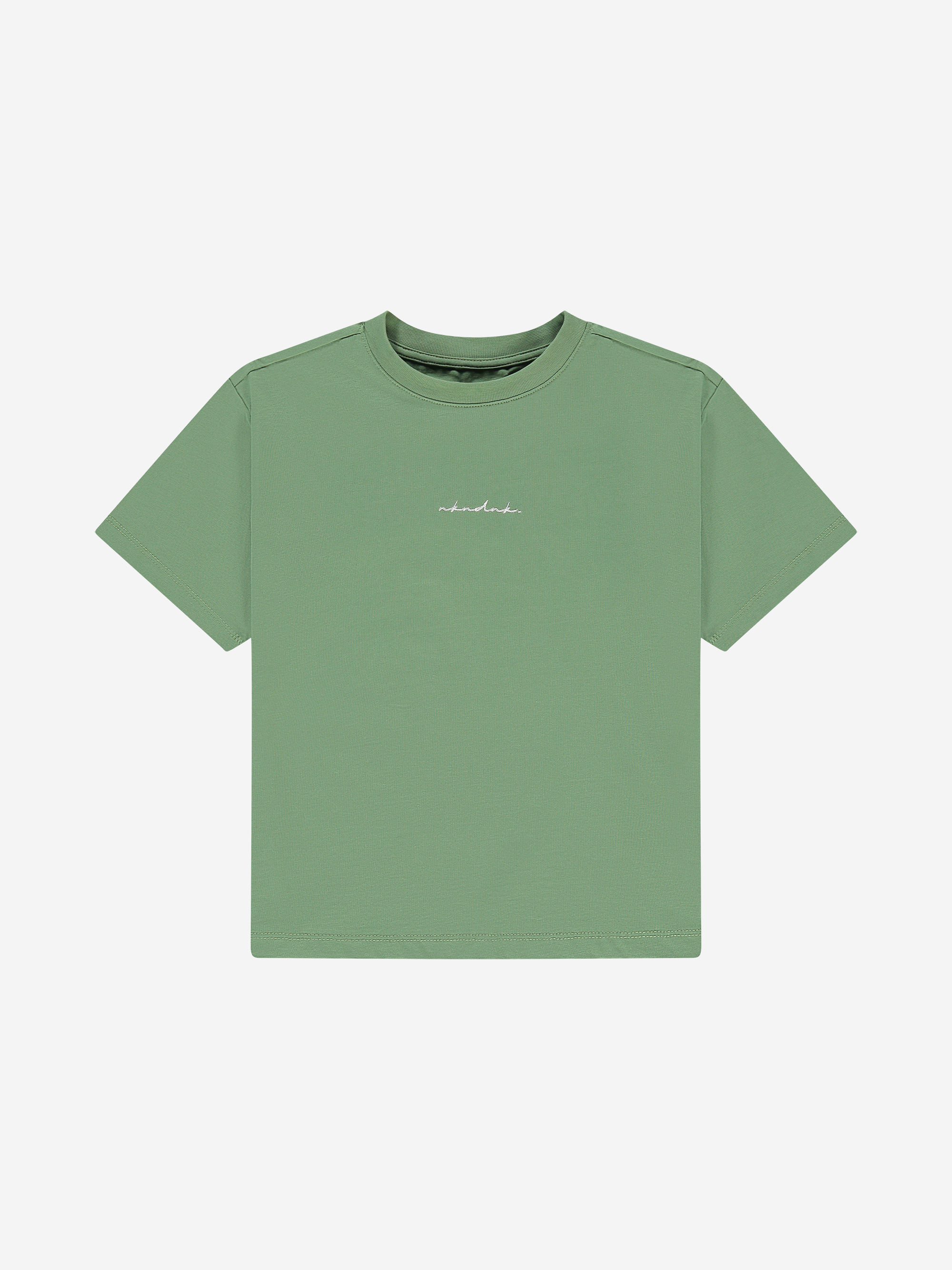 T-shirt with embroidered text