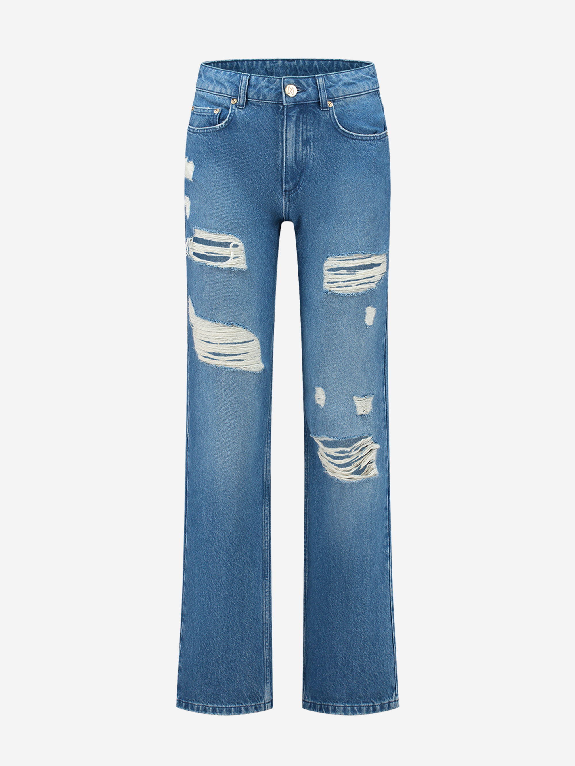 Jeans met scheuren 