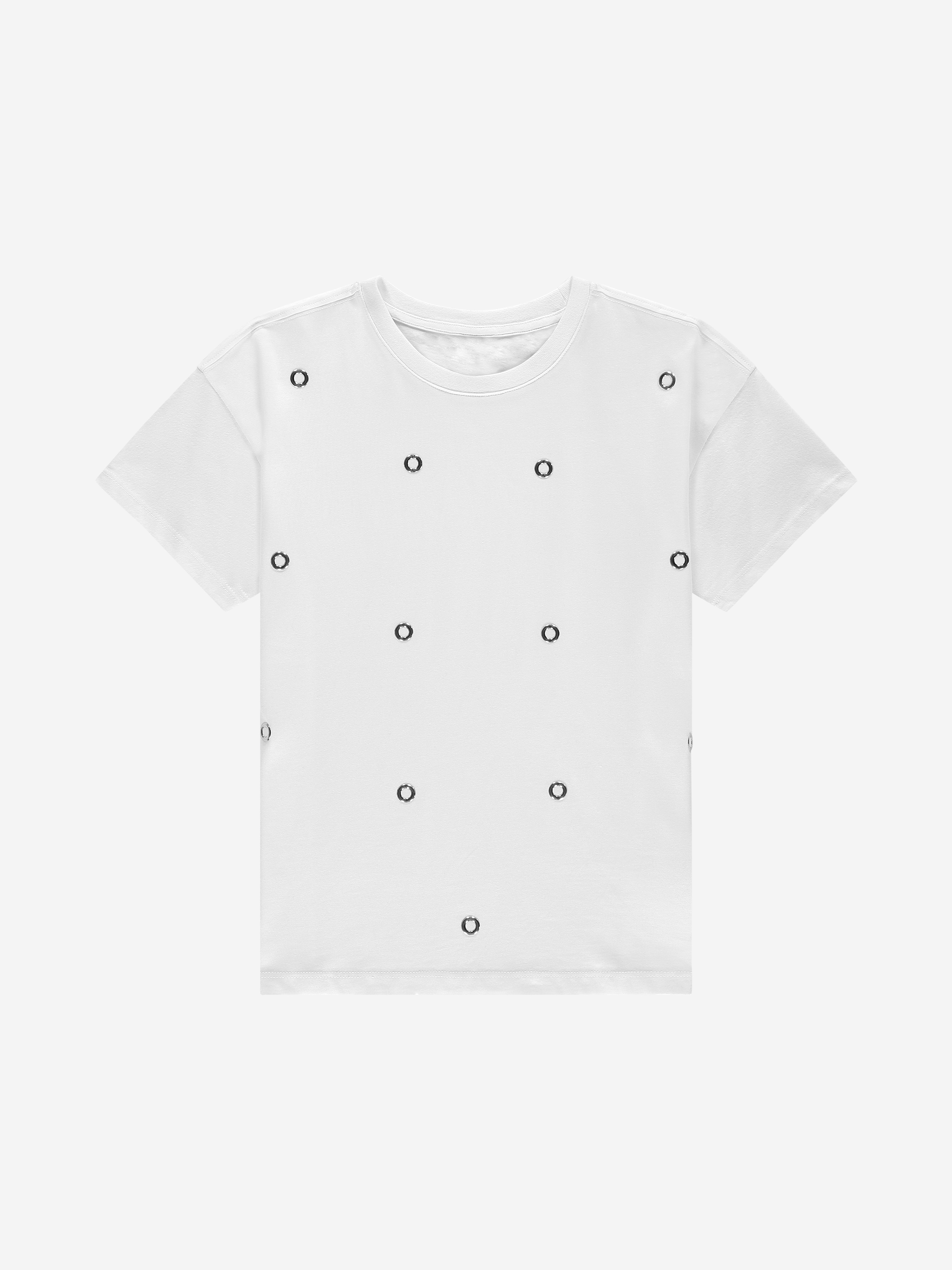 T-shirt with decorative rings