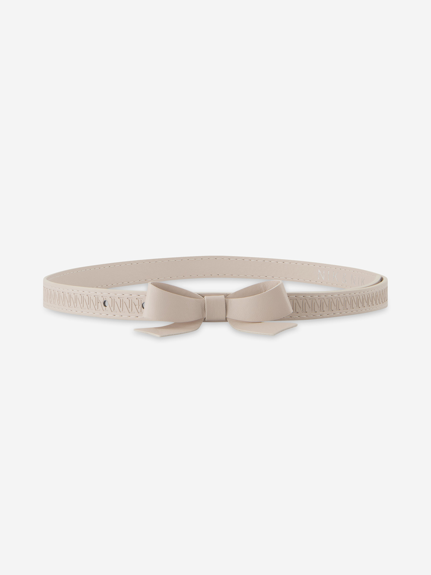 Riem met logo patroon en strik