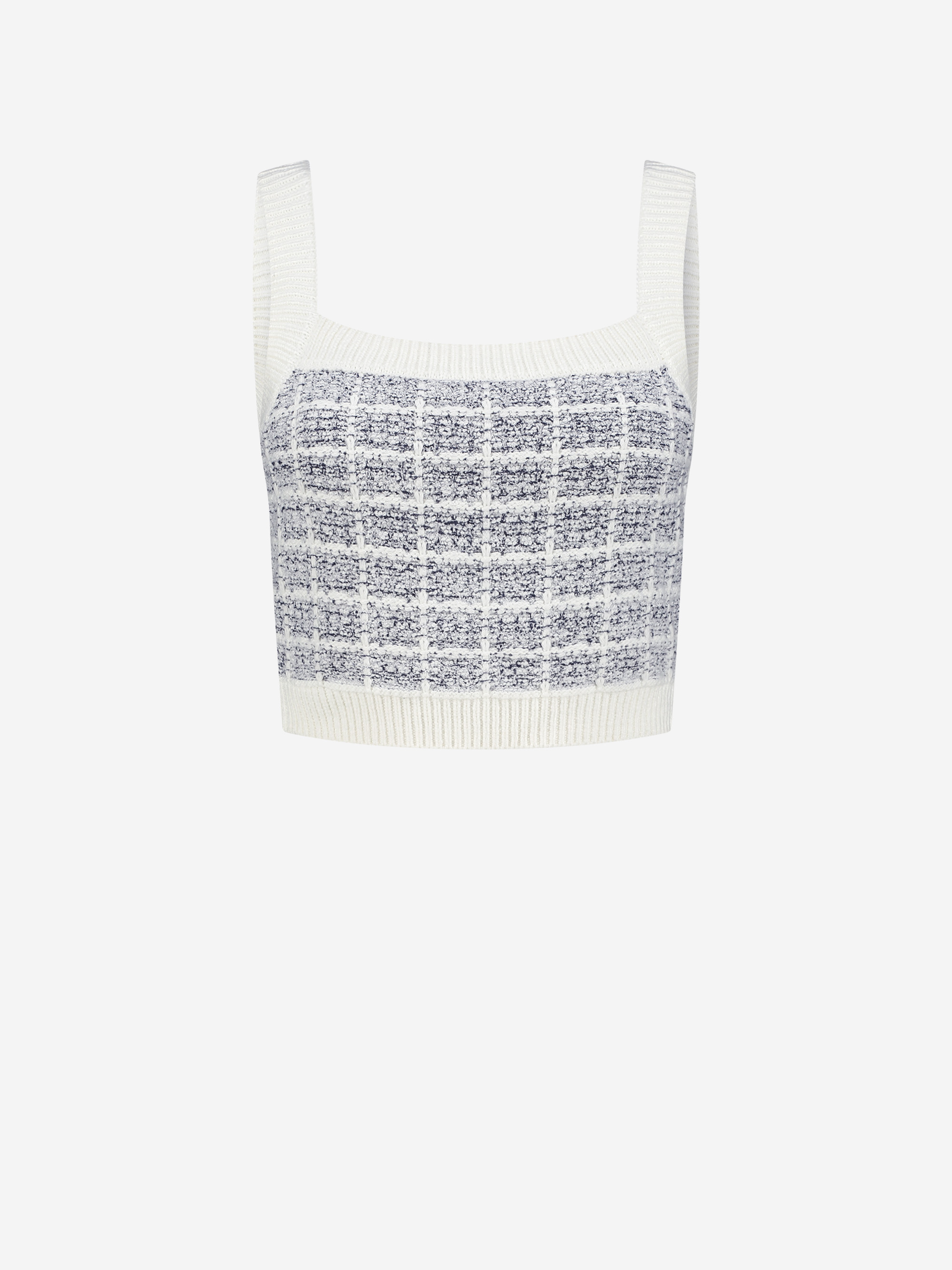 Tweed fitted cropped top 