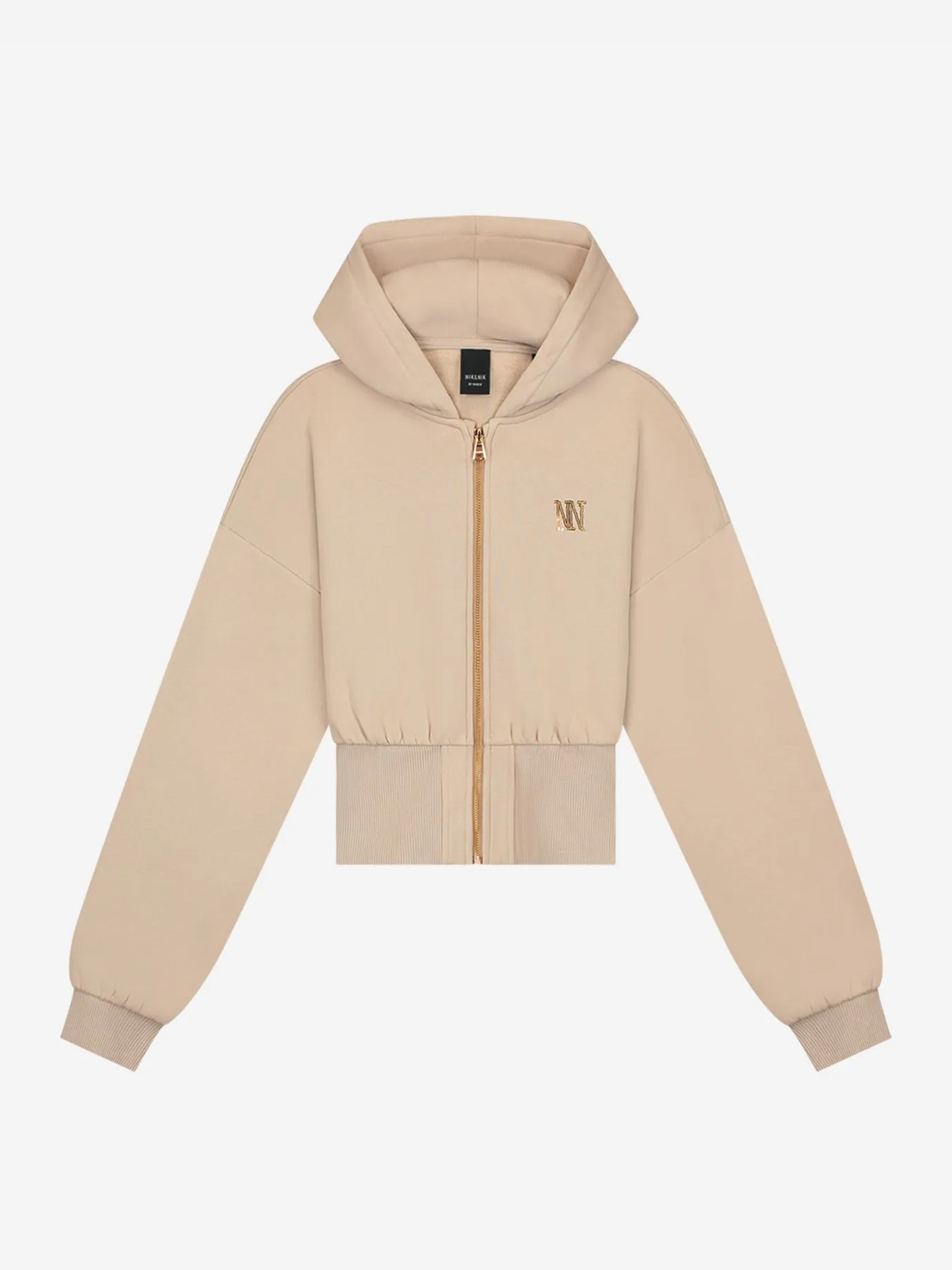 Cardigan with sequins logo