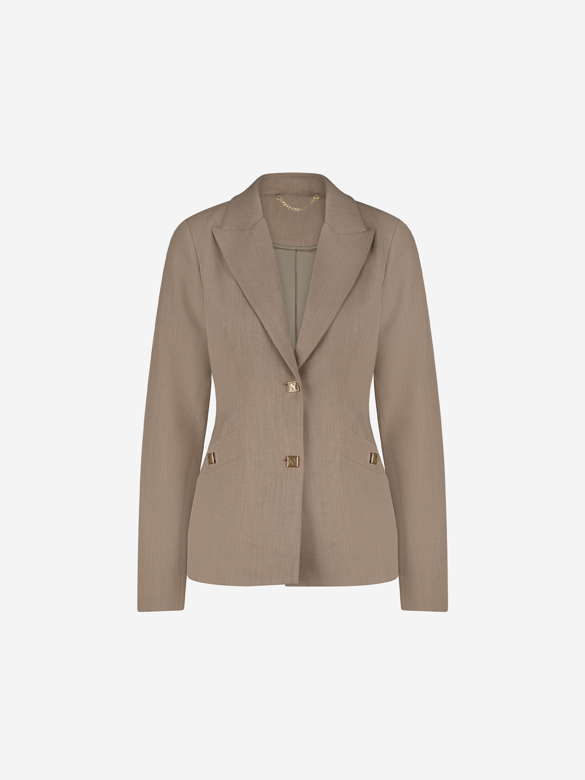 Aansluitende gemêleerde blazer
