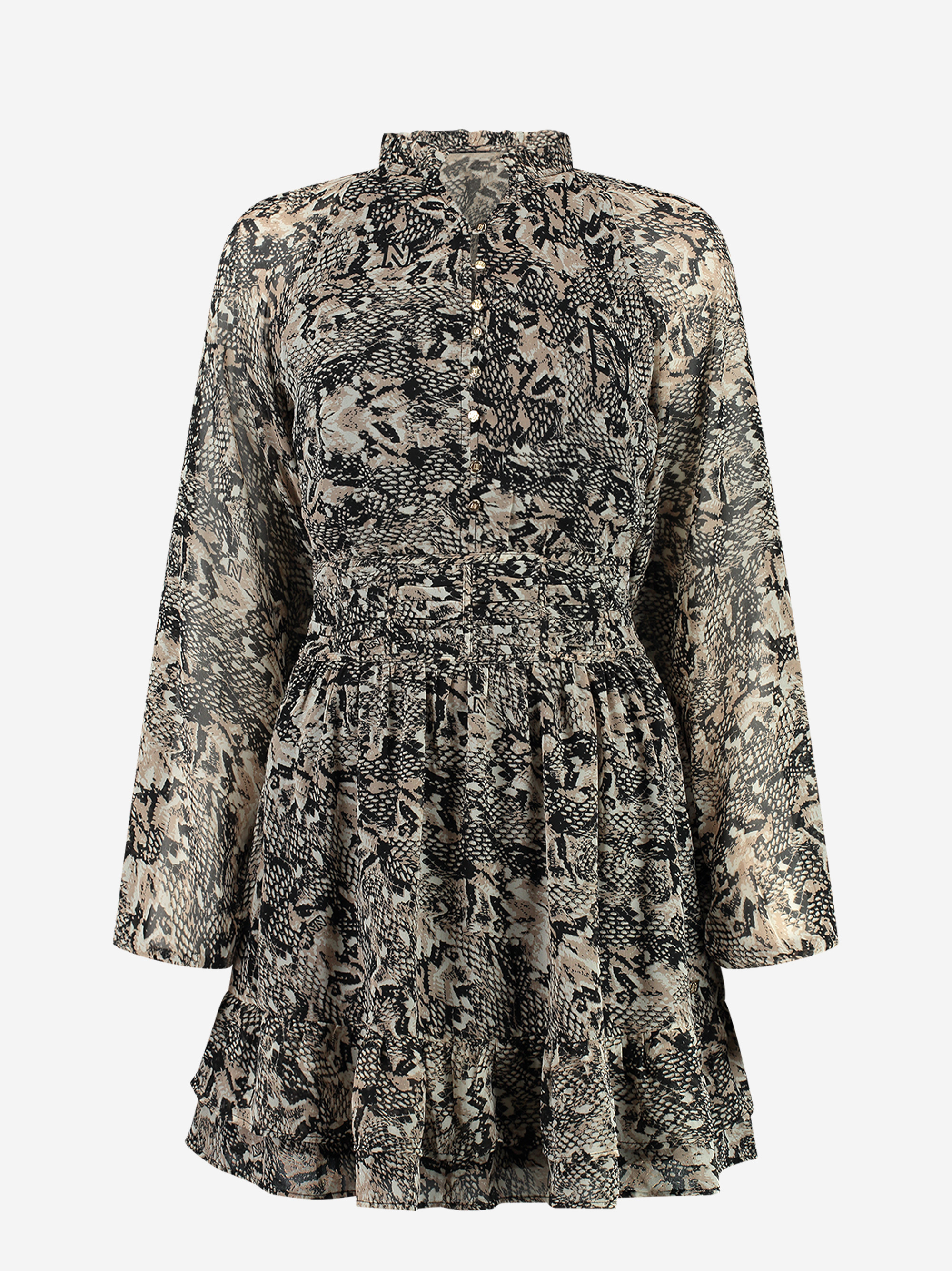 Wrap dress with snake print