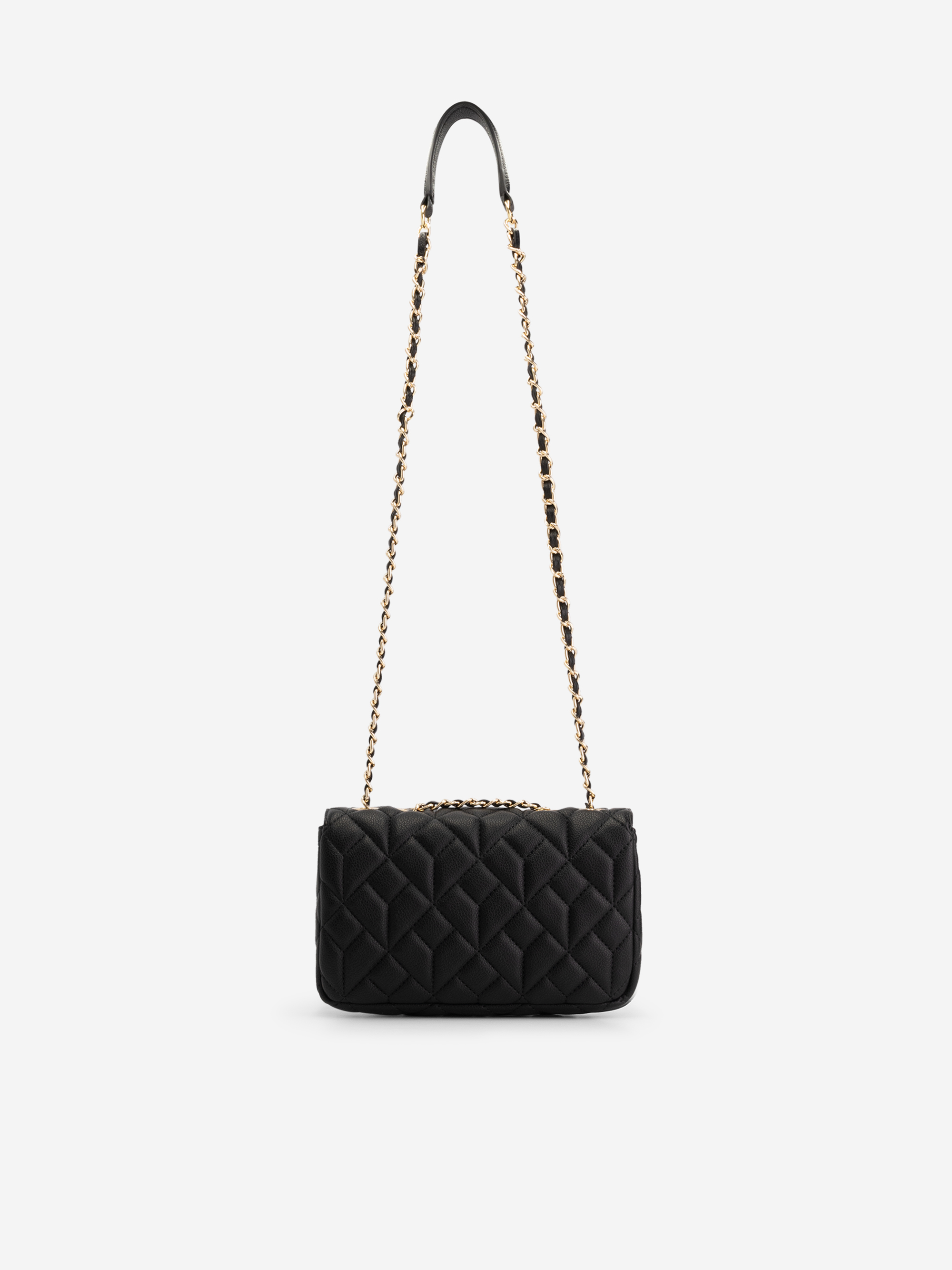 Quilted shoulder bag with chain