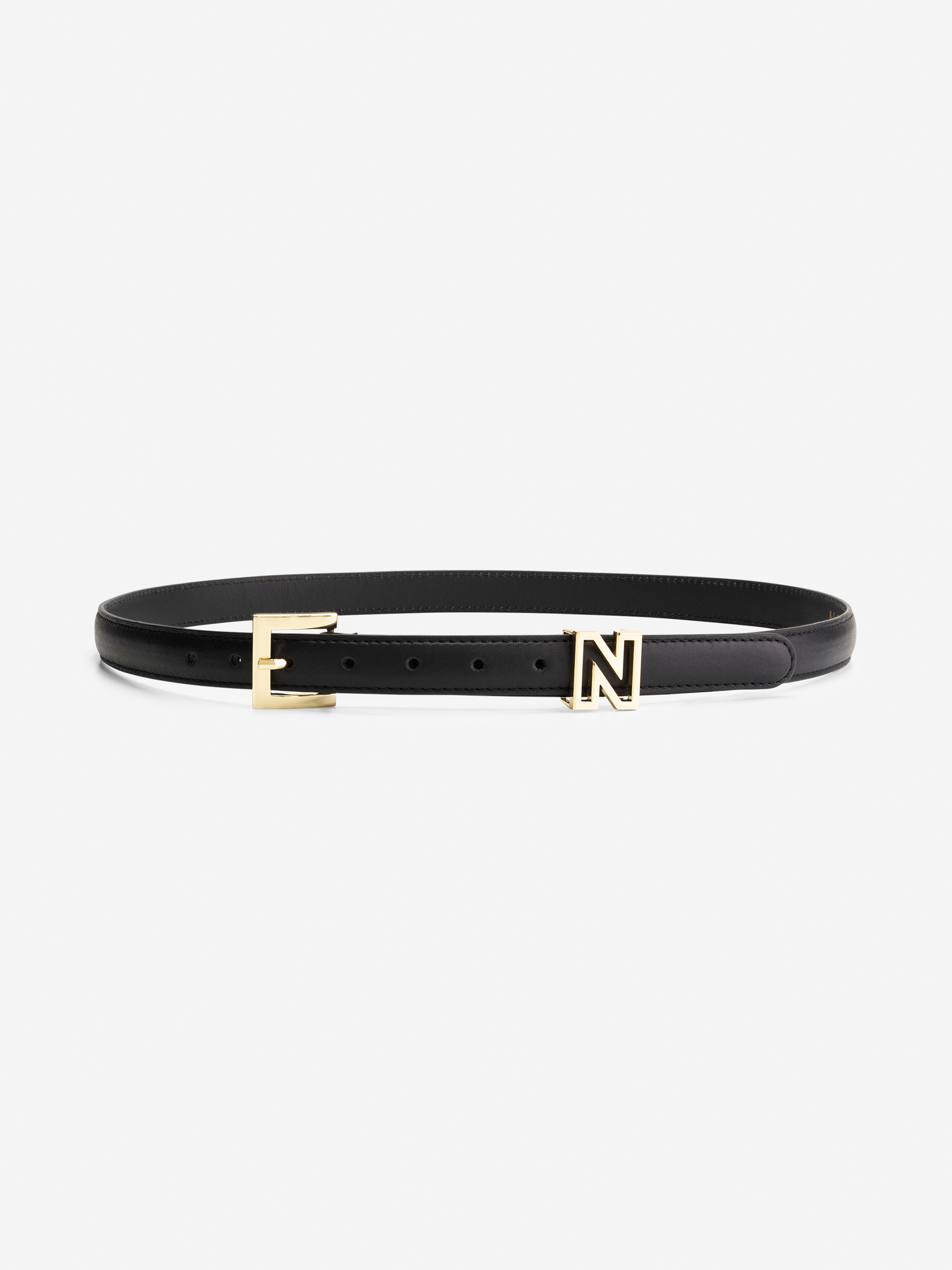 Thin belt with N logo