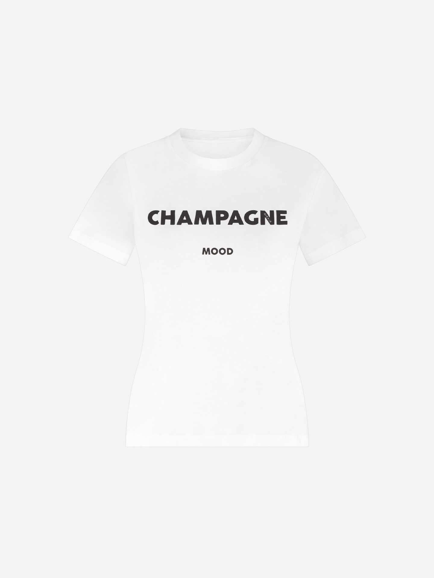 Basic T-shirt met tekstopdruk