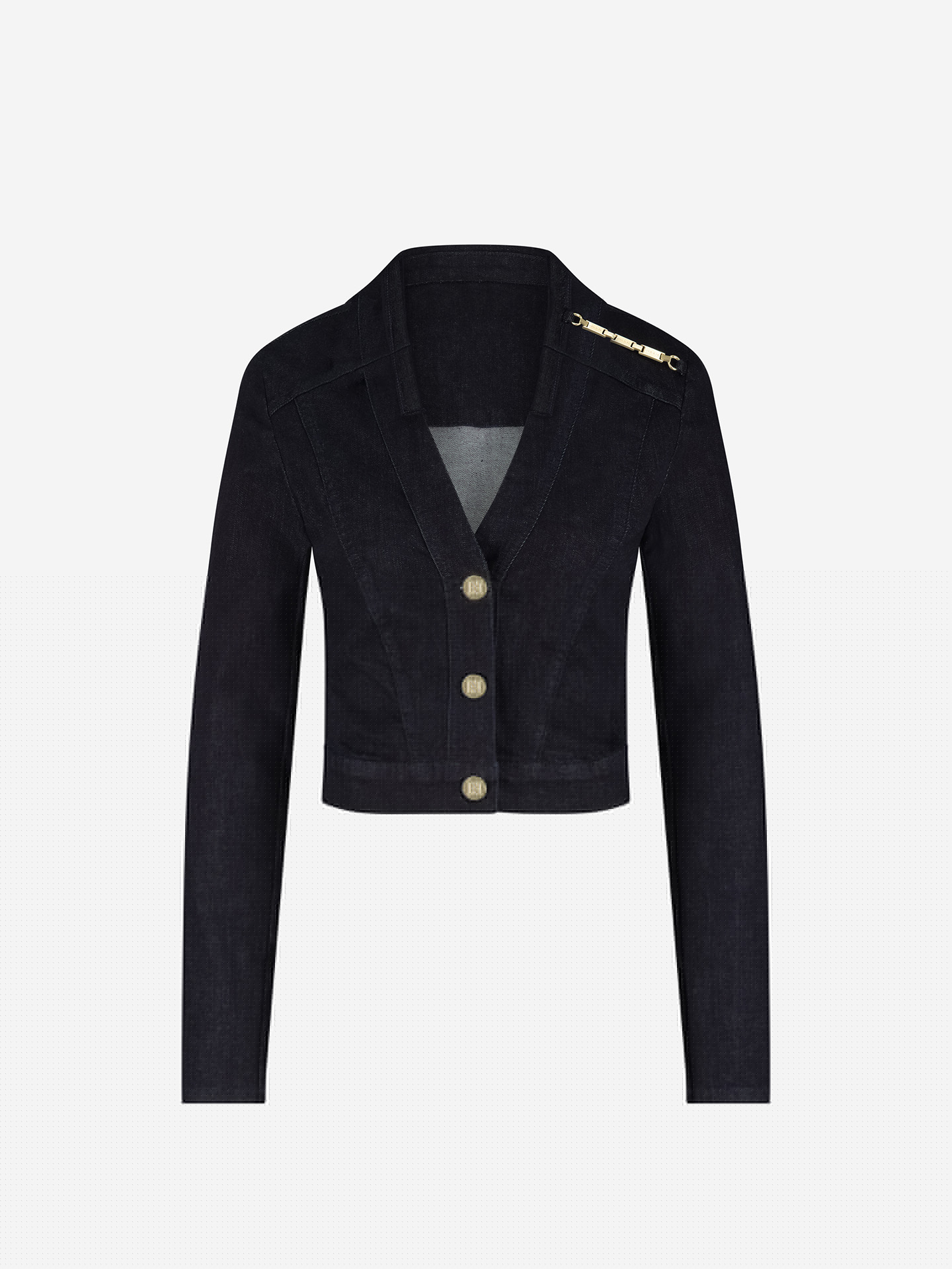 Denim jacket with chain detail