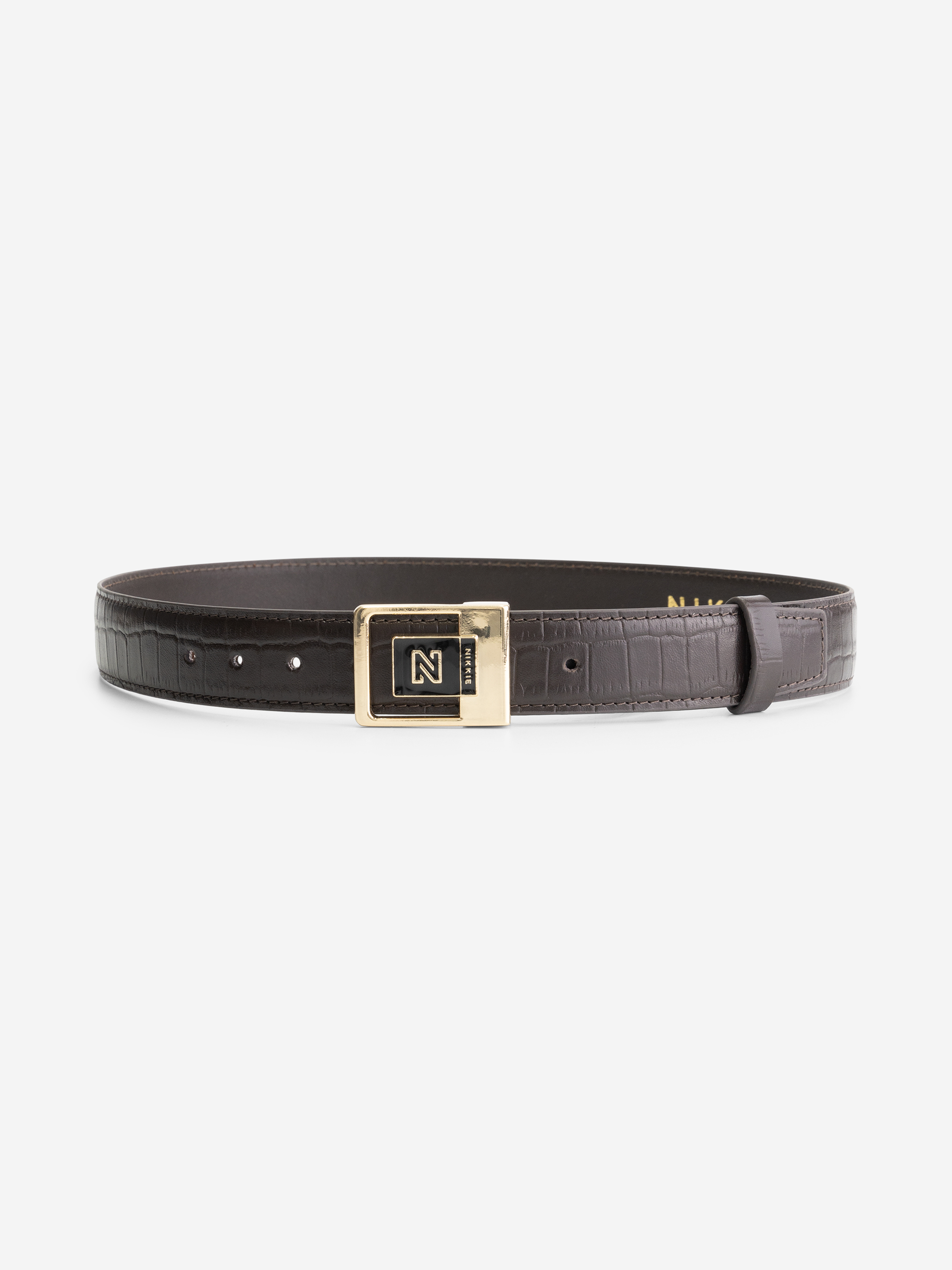 Riem met croco patroon en NIKKIE gesp
