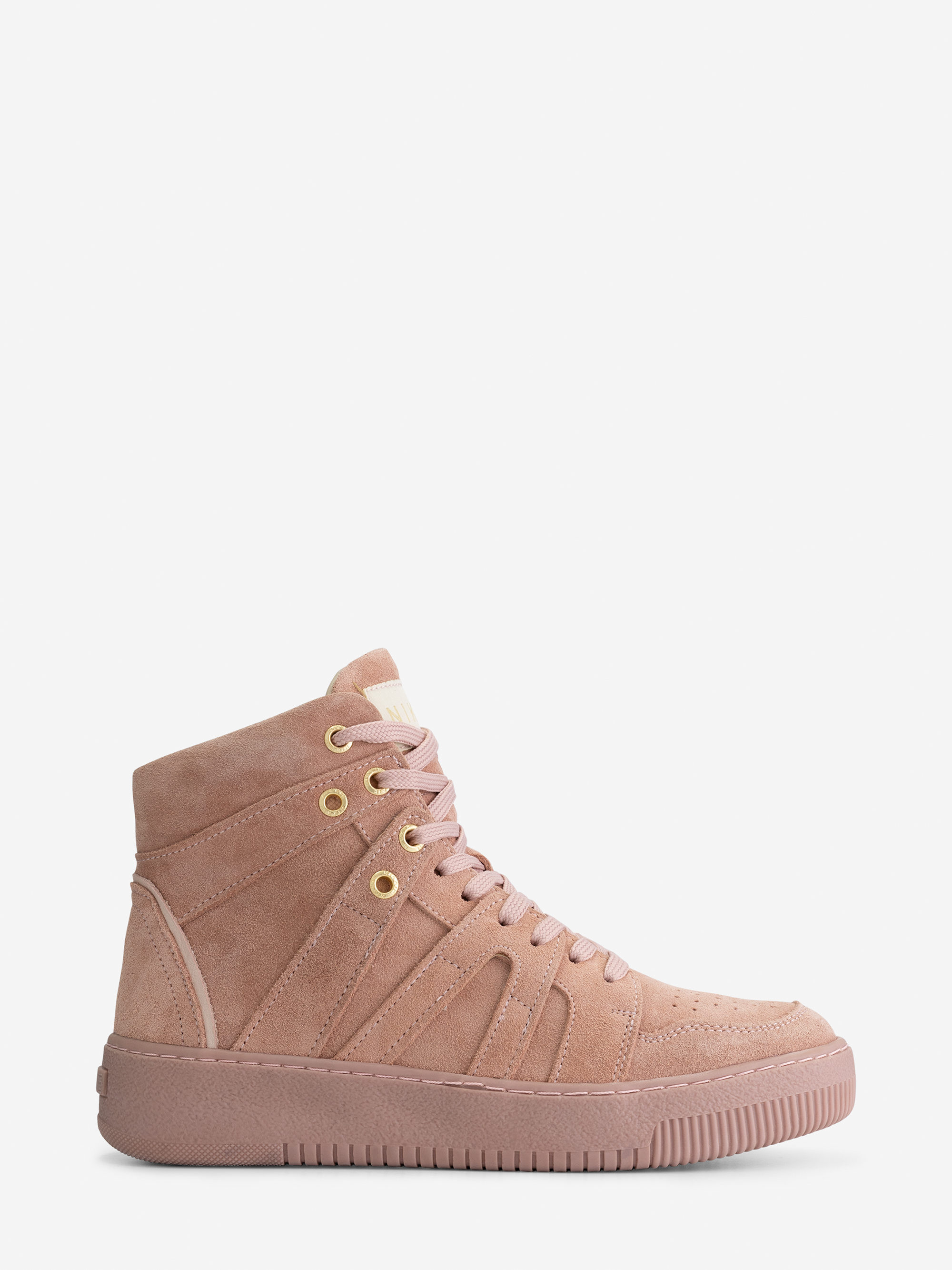 Hoge suede-look sneakers