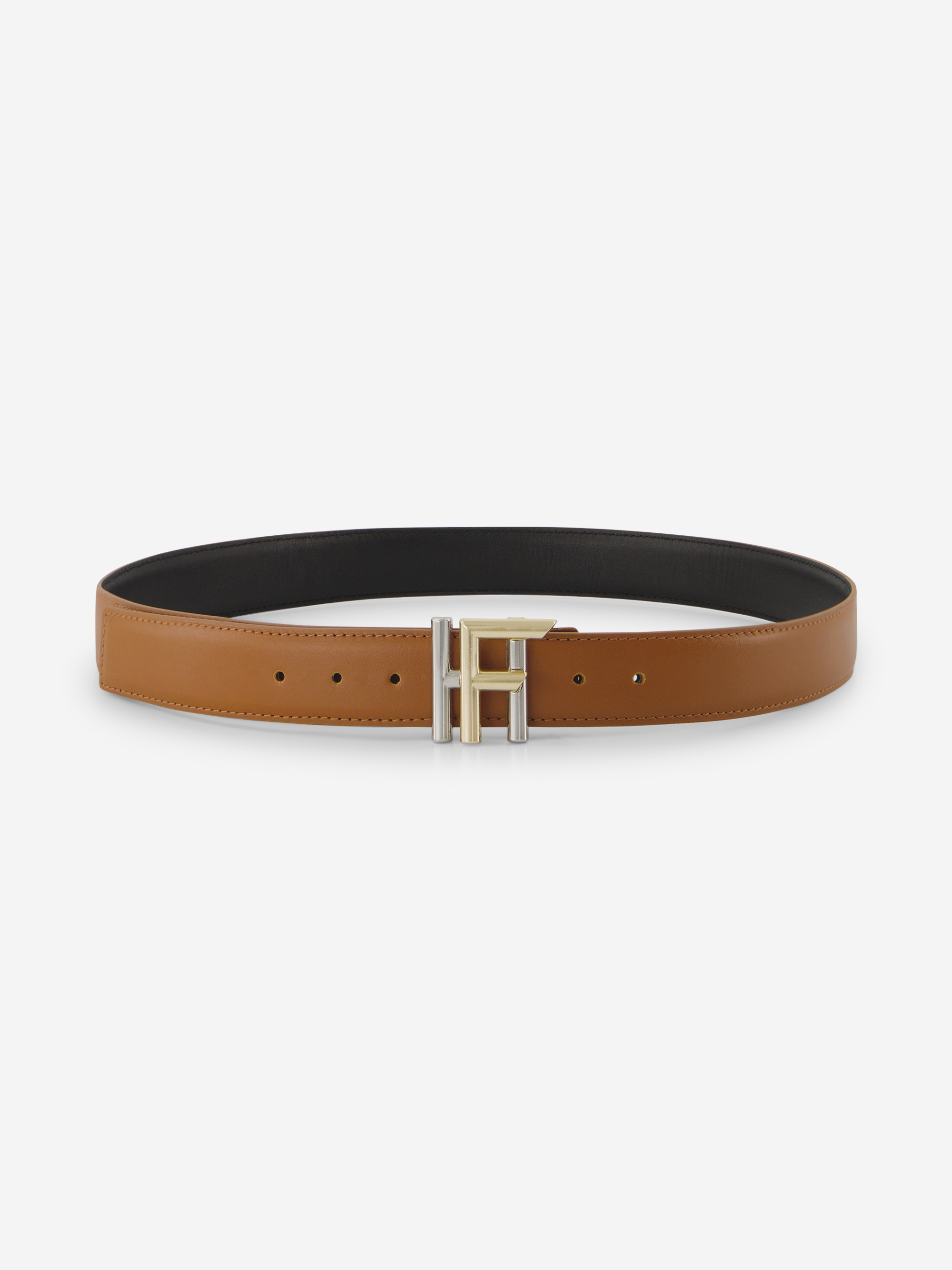 Leather belt with FIFTH HOUSE buckle