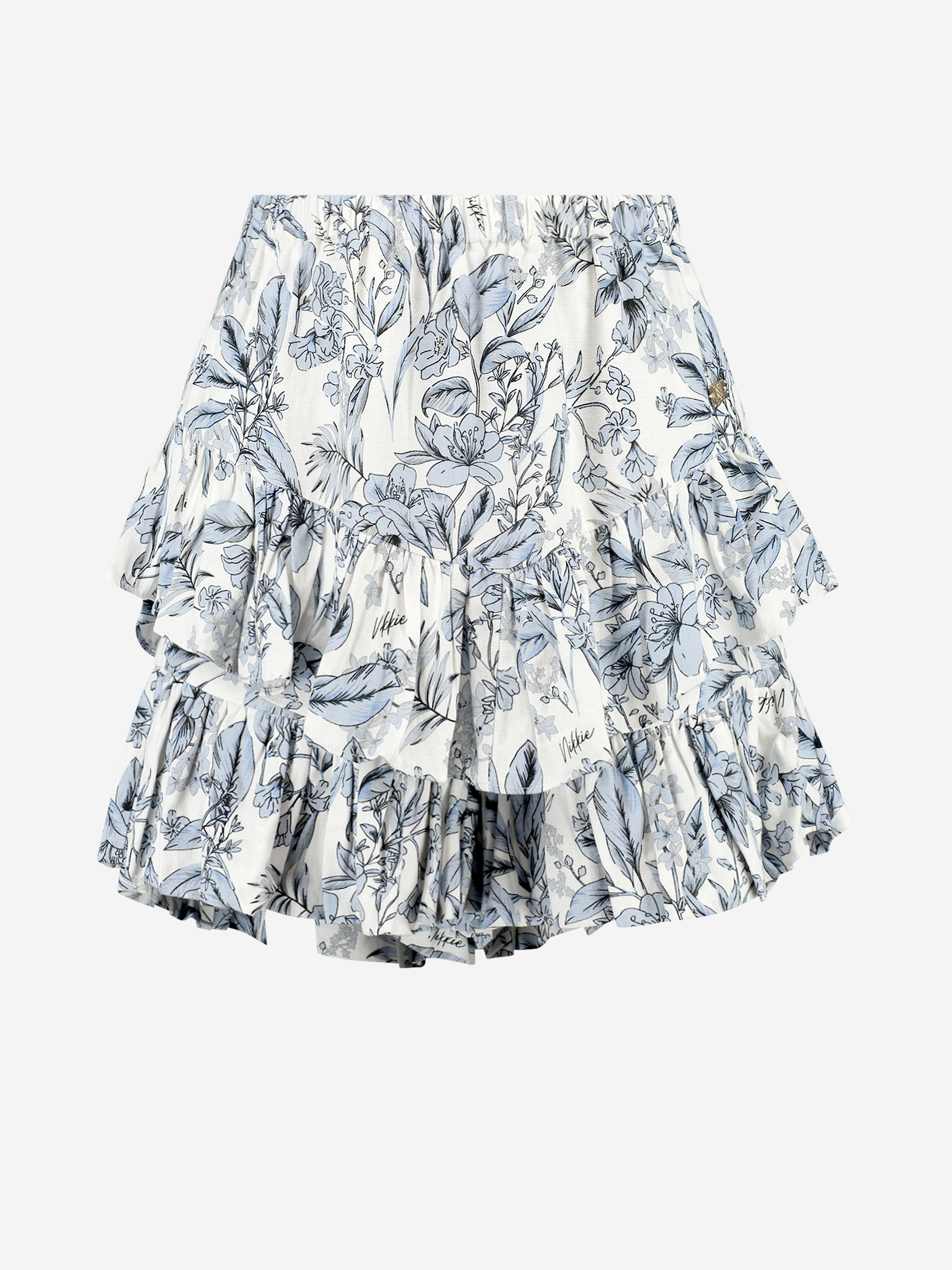 Skort with flower pattern