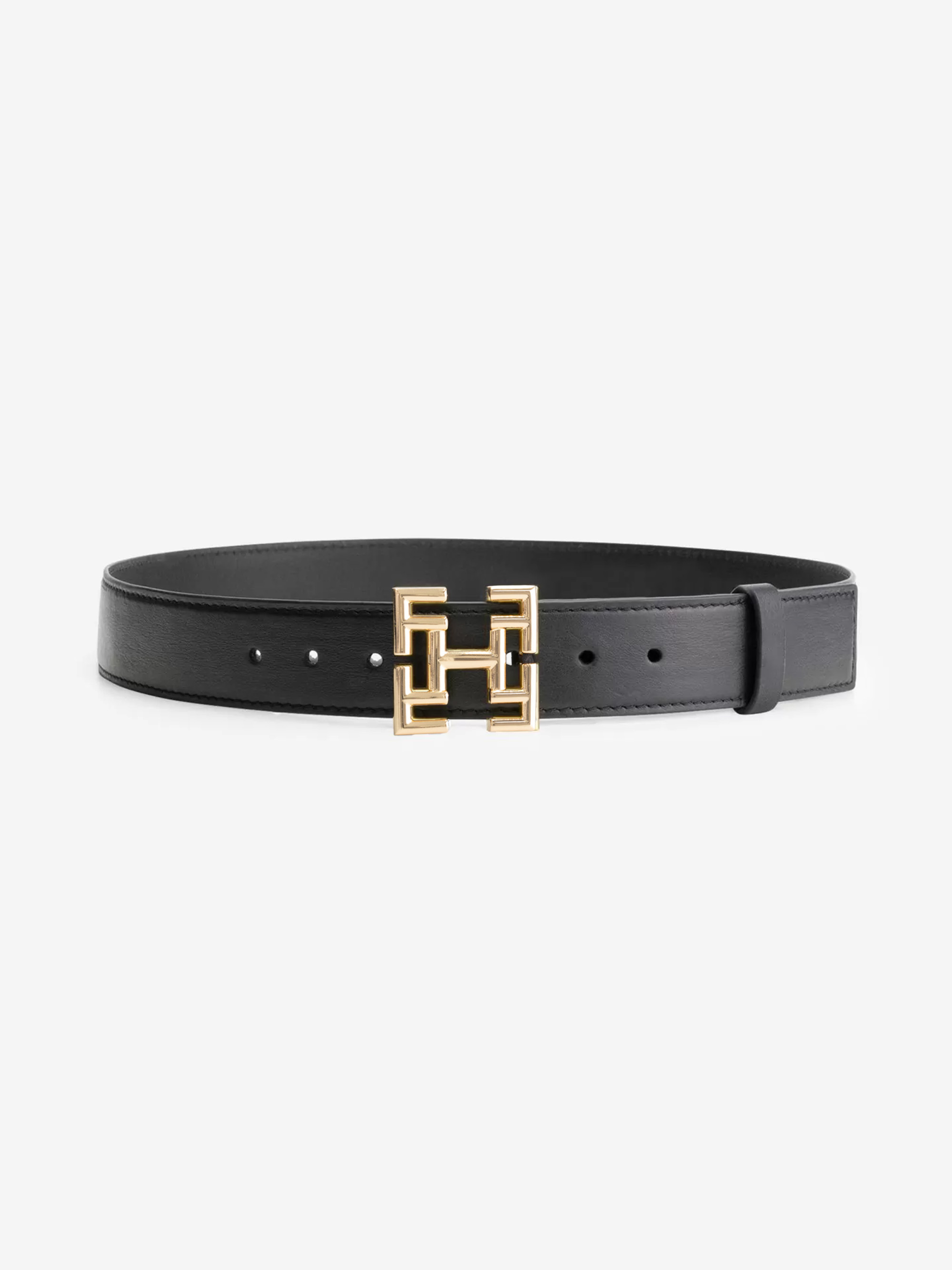 Small belt with logo buckle