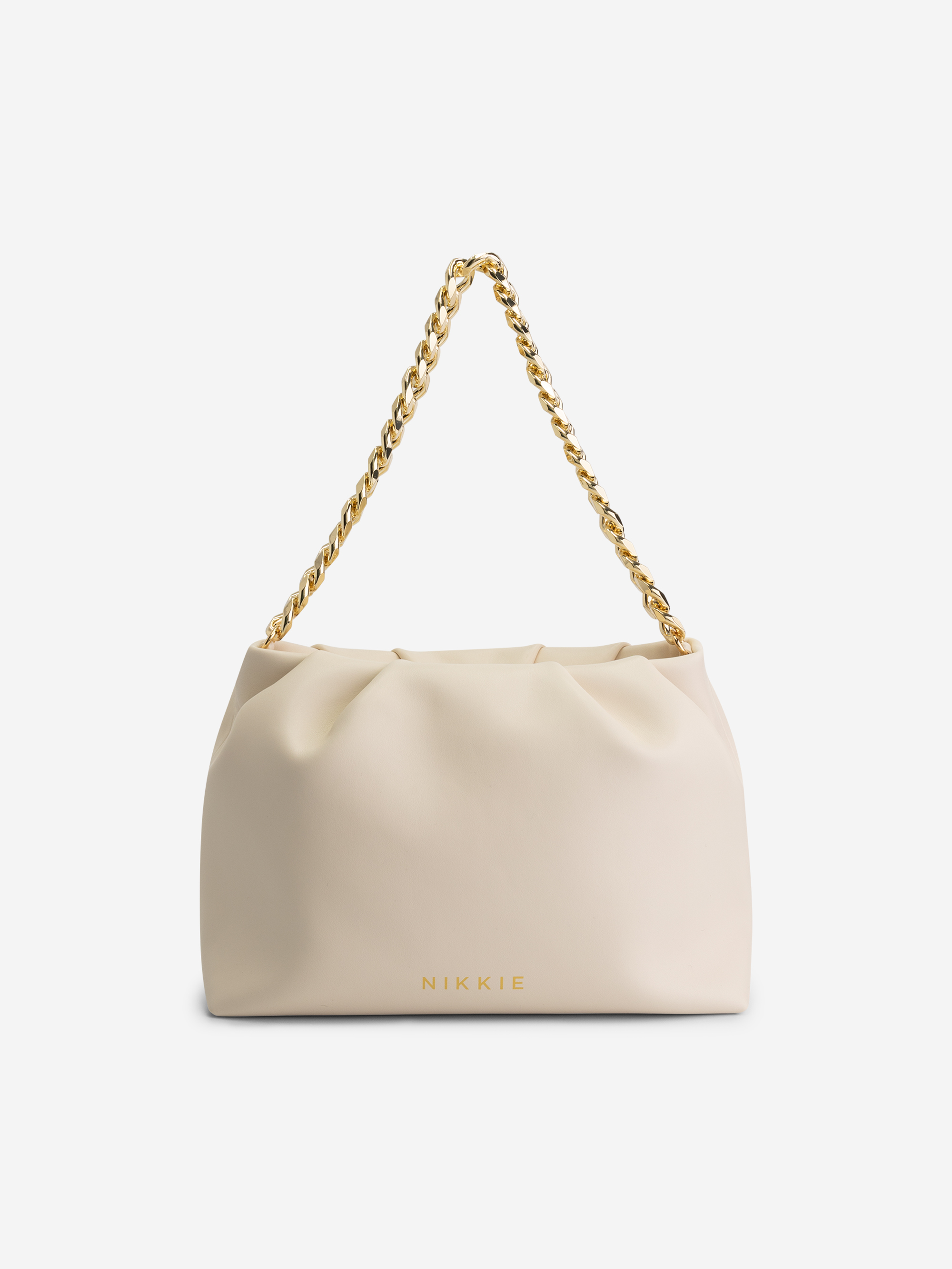 Shoulder bag with N logo and chain handle