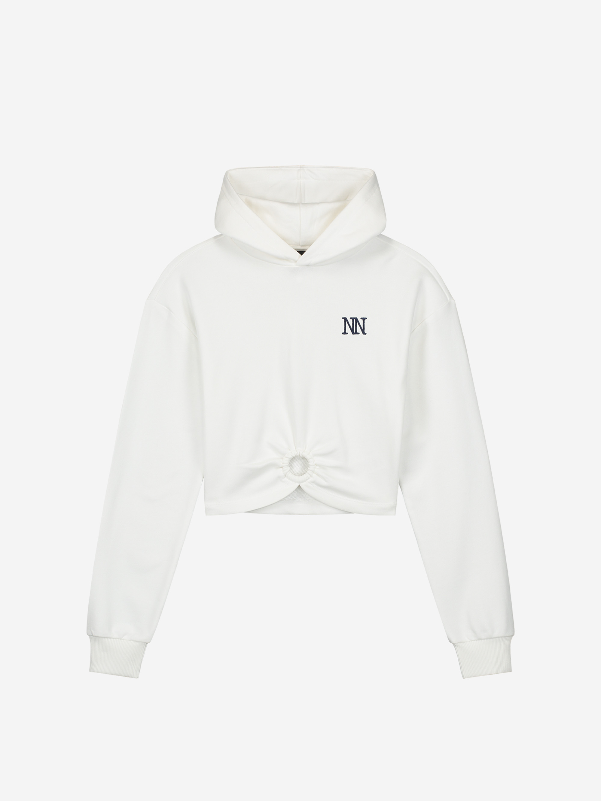 Cropped hoodie with ring