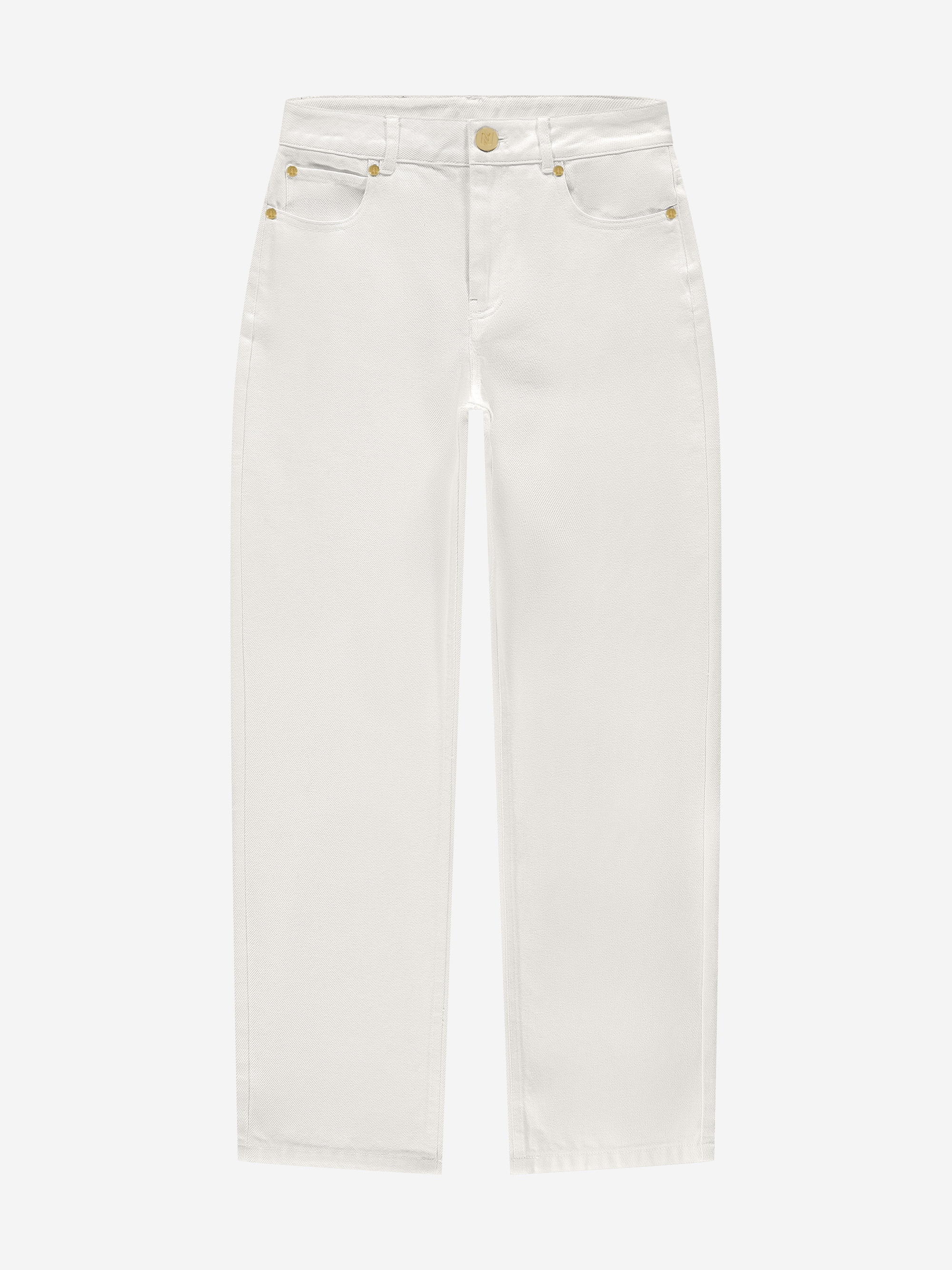 Jeans met rechte pijpen en NIKKIE details