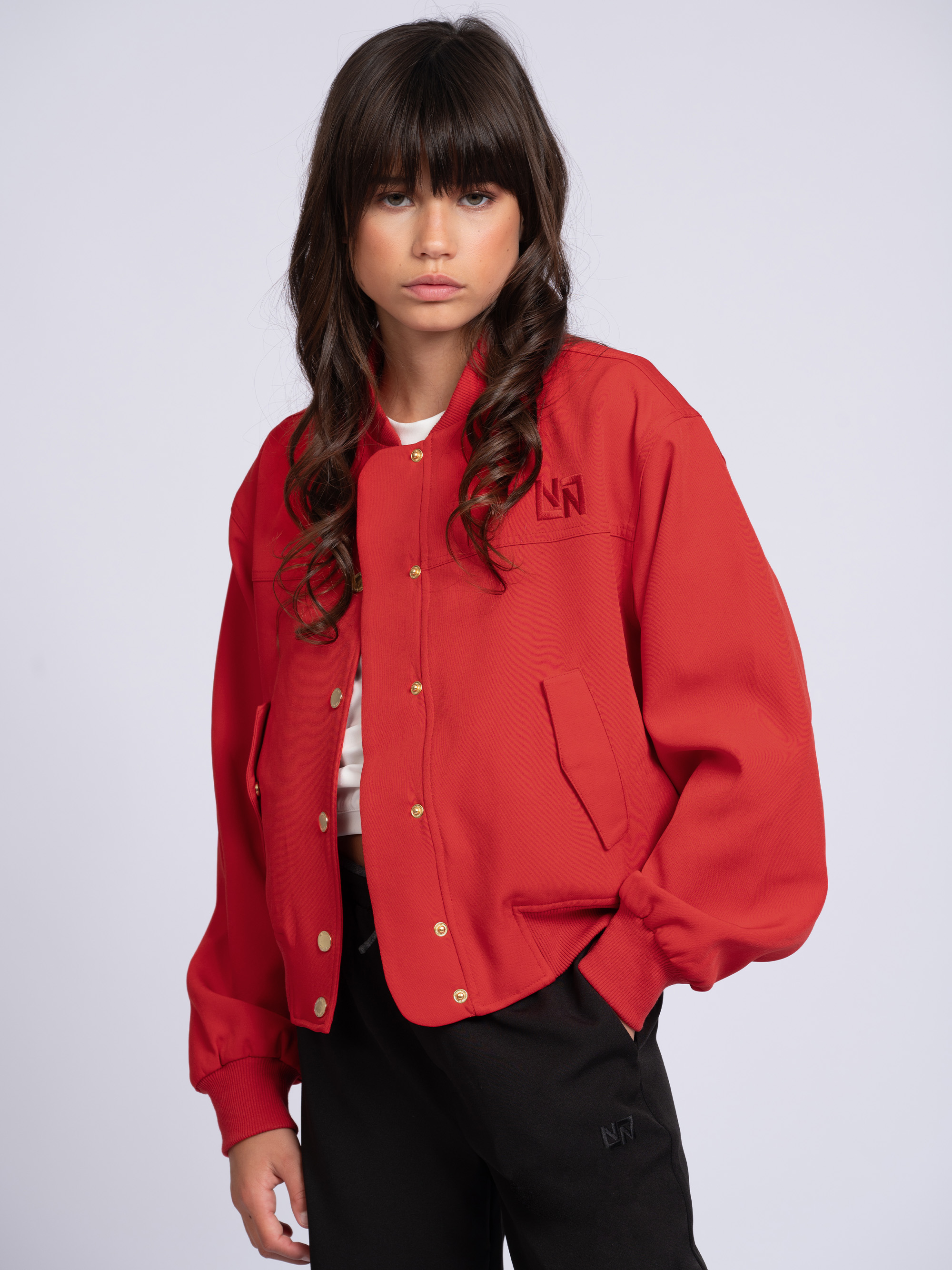 Jacket with N&N logo and ribbed cuffs