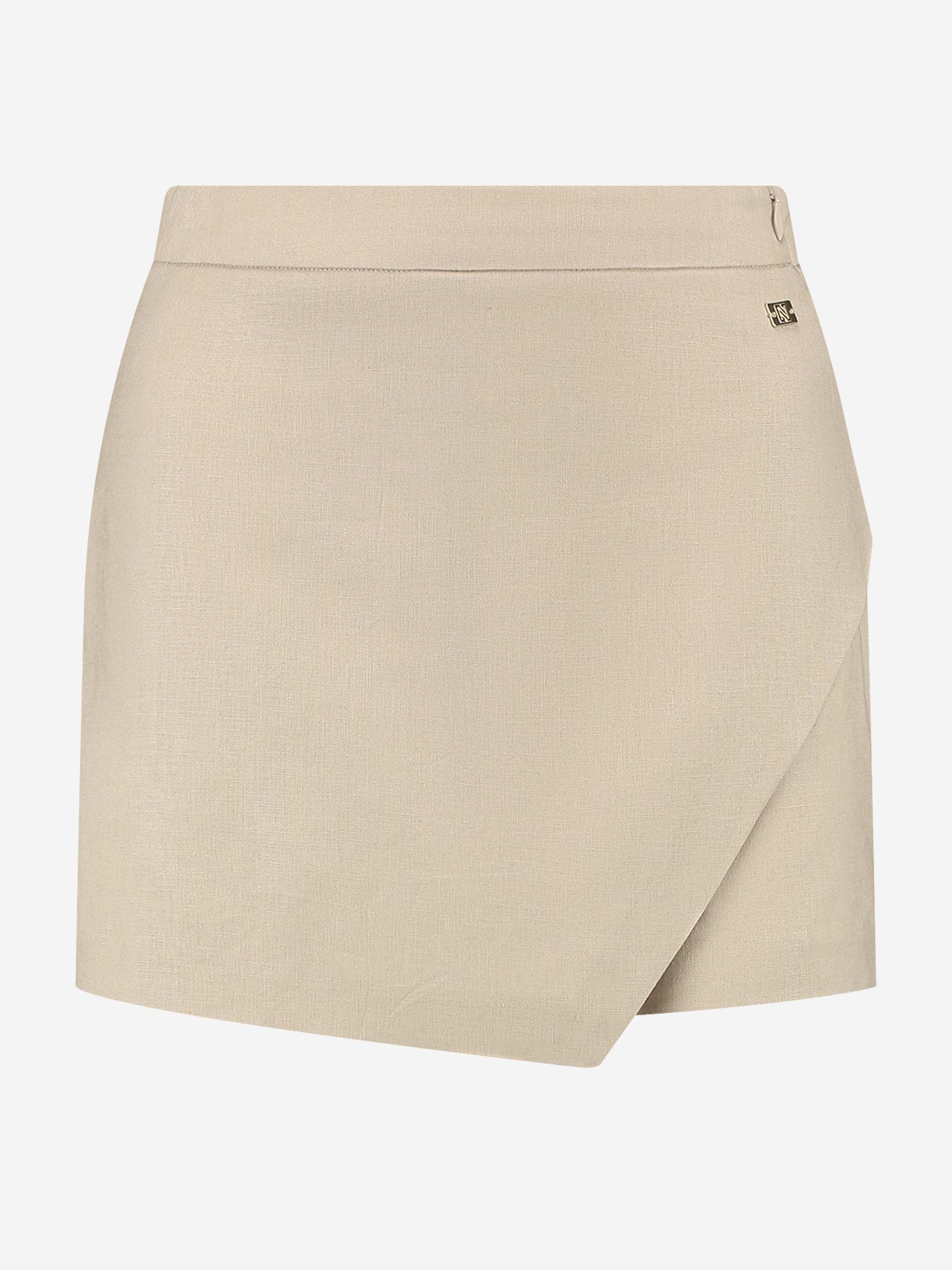 High rise skort van linen mix 