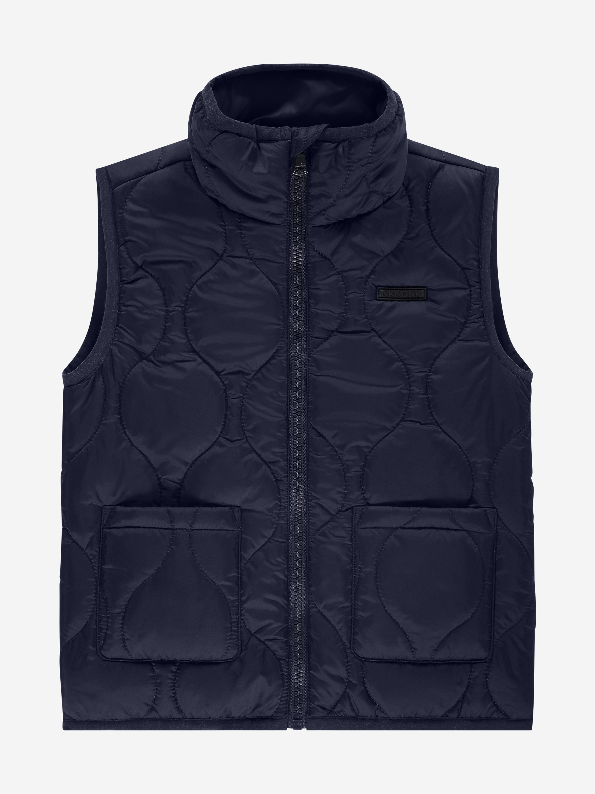 Padded body warmer with stand-up collar