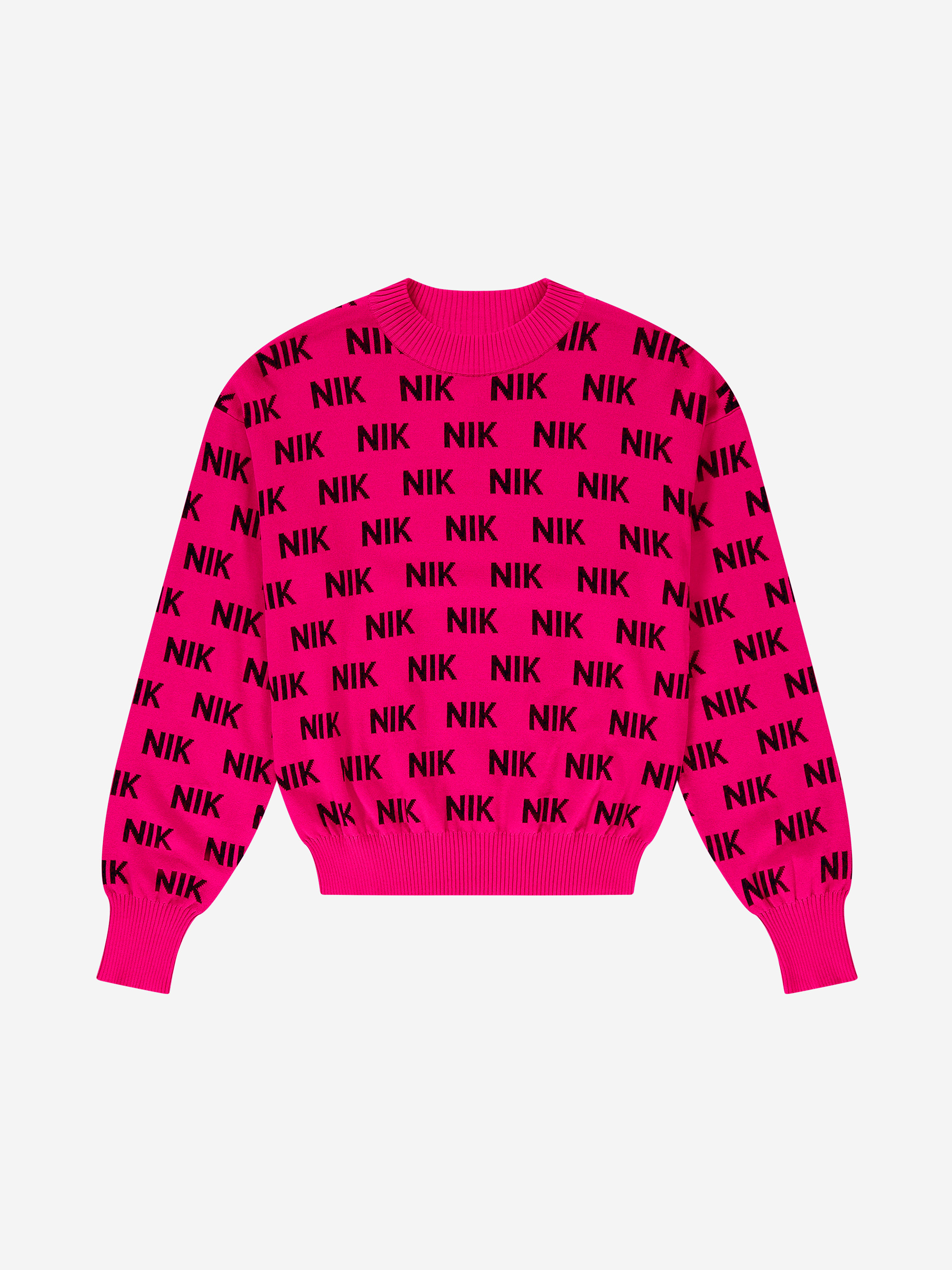 Fitted sweater with NIK&NIK logo pattern