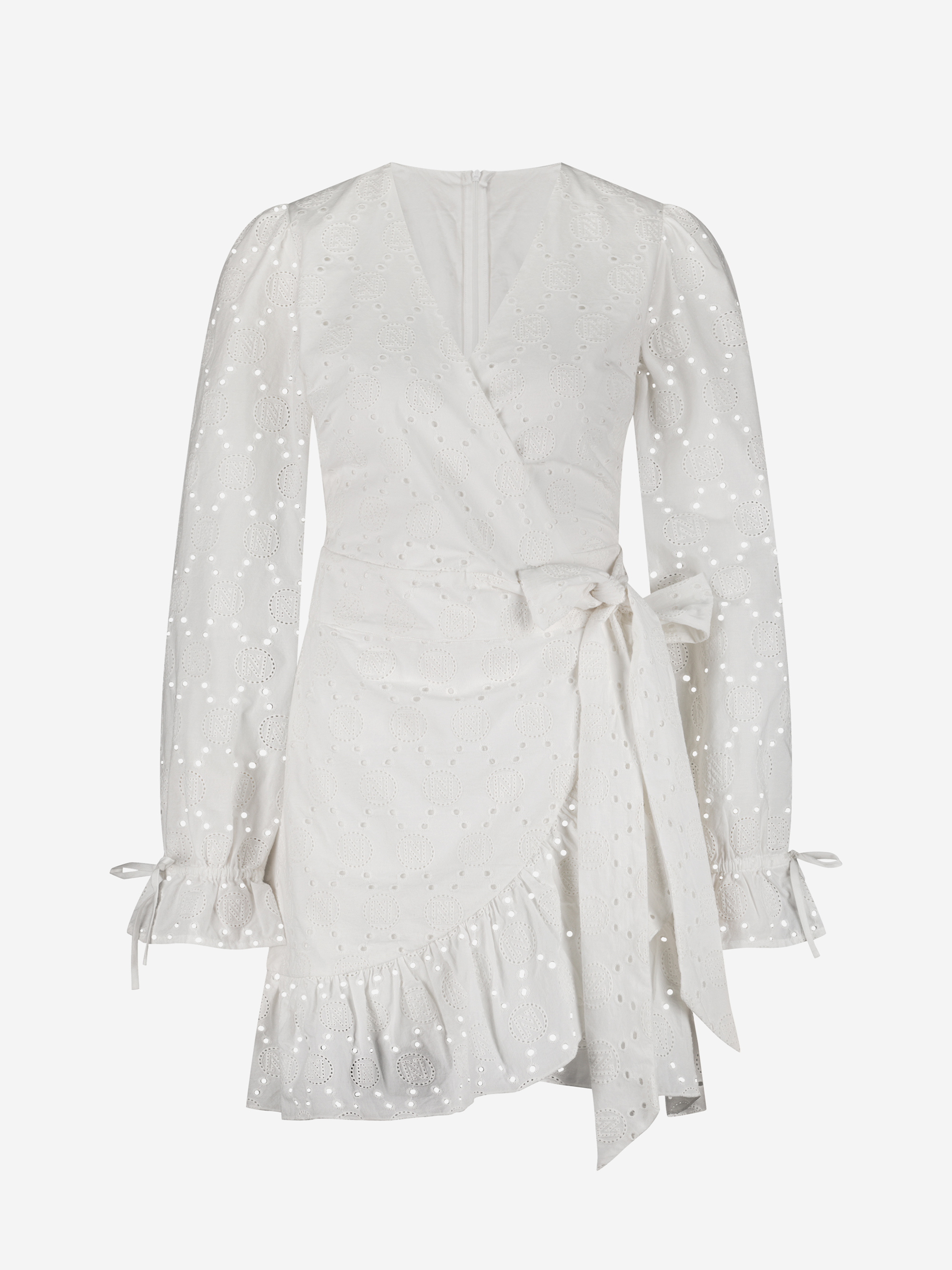 Broderie anglaise wrap dress
