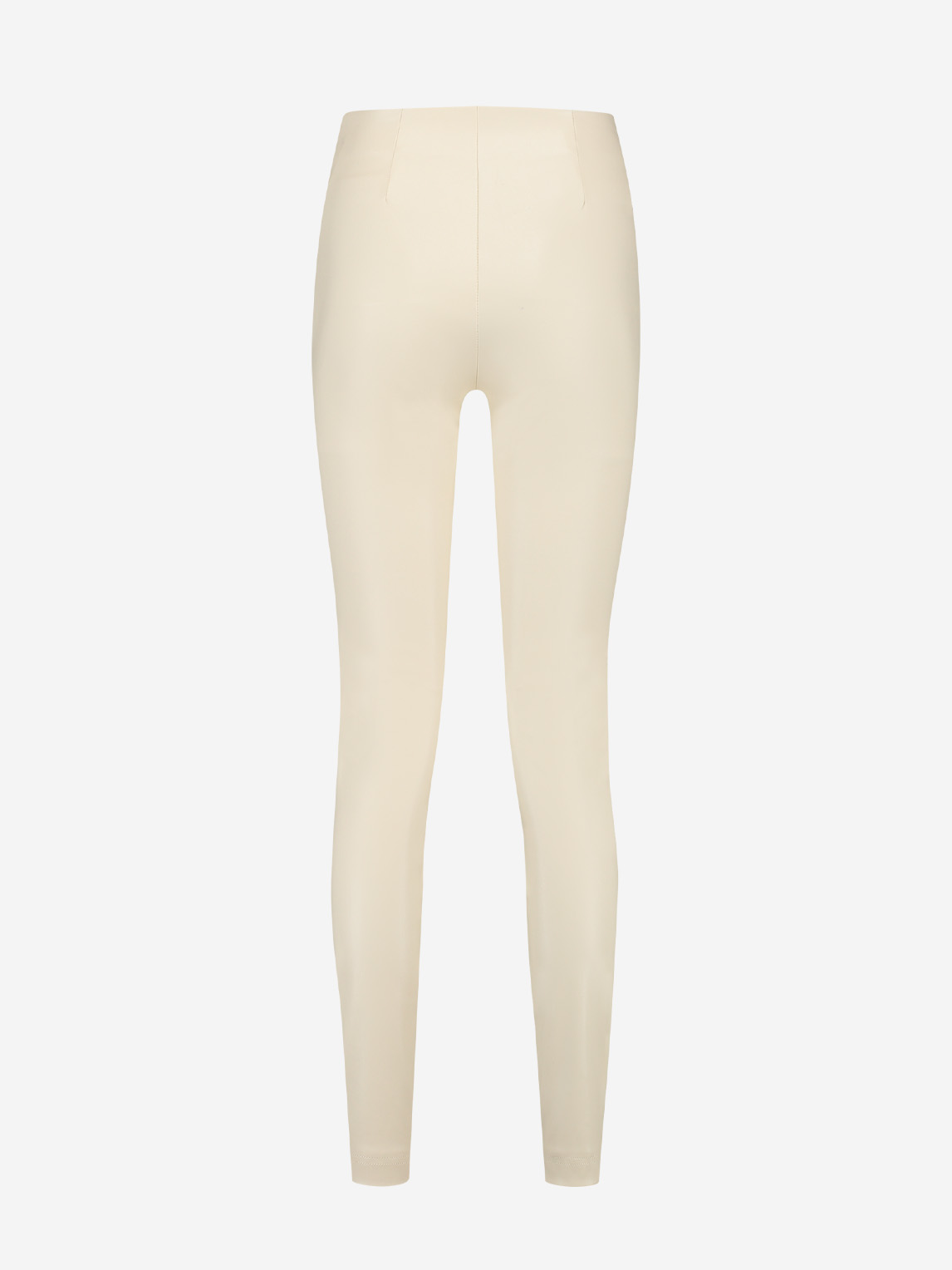 Faux leather pants with high waist