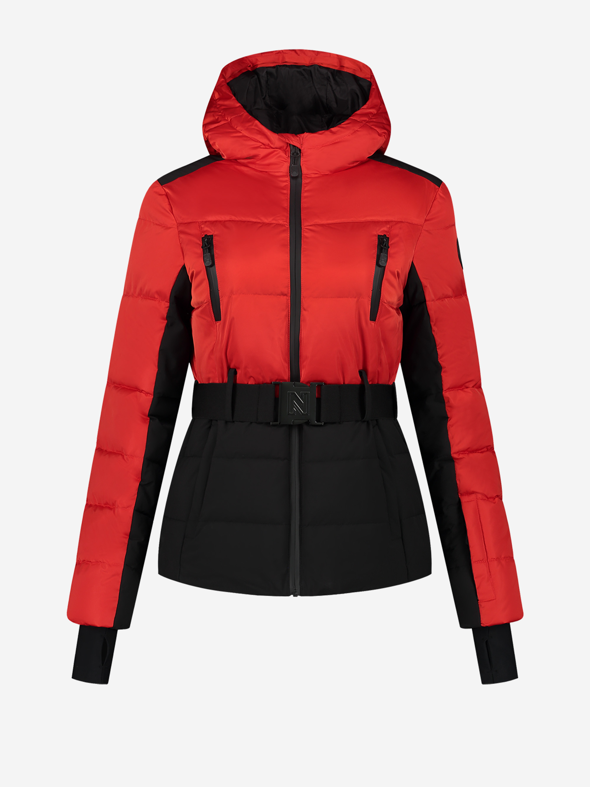 Ski jacket with belt 