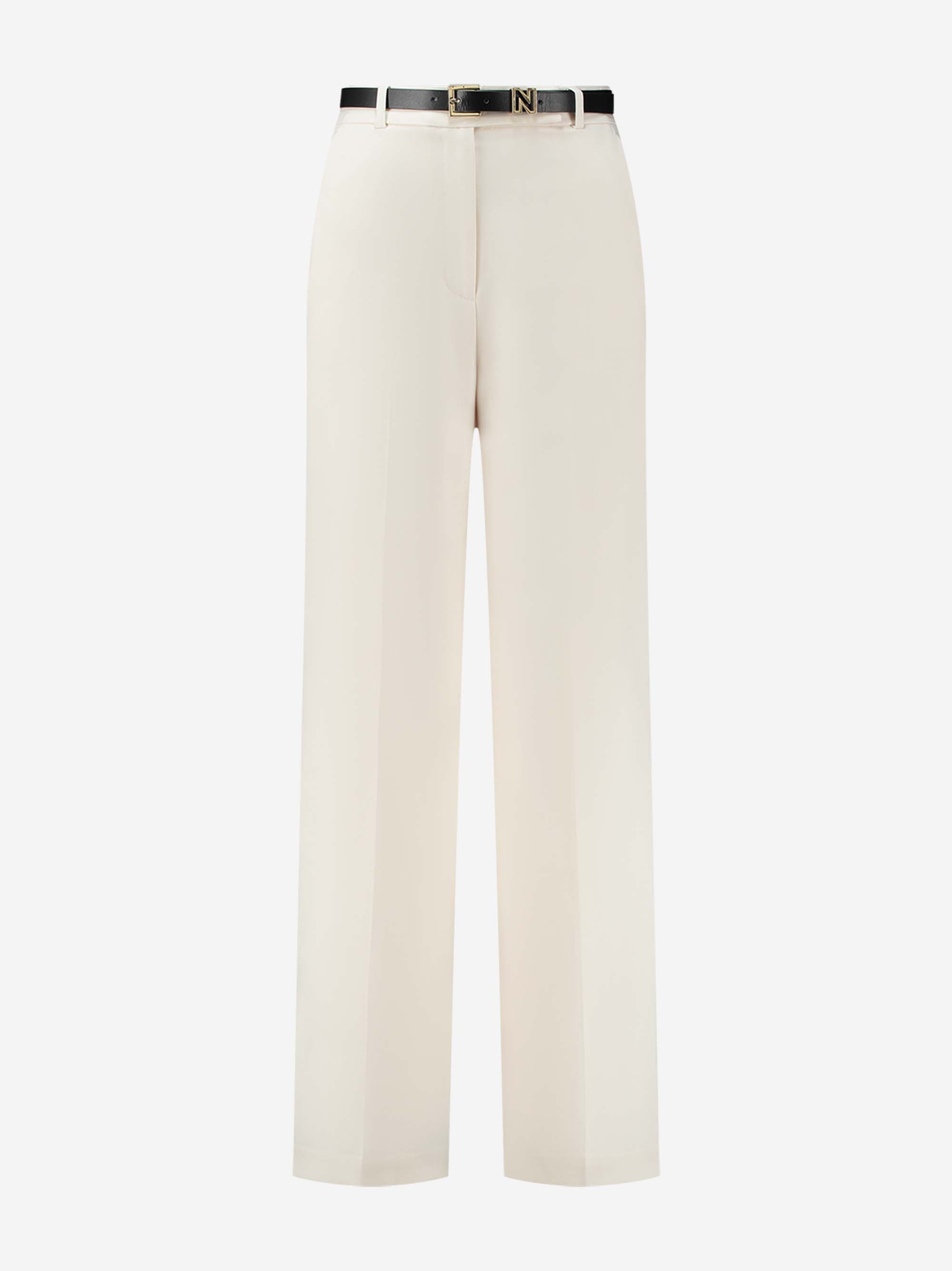 Straight pants with high rise 