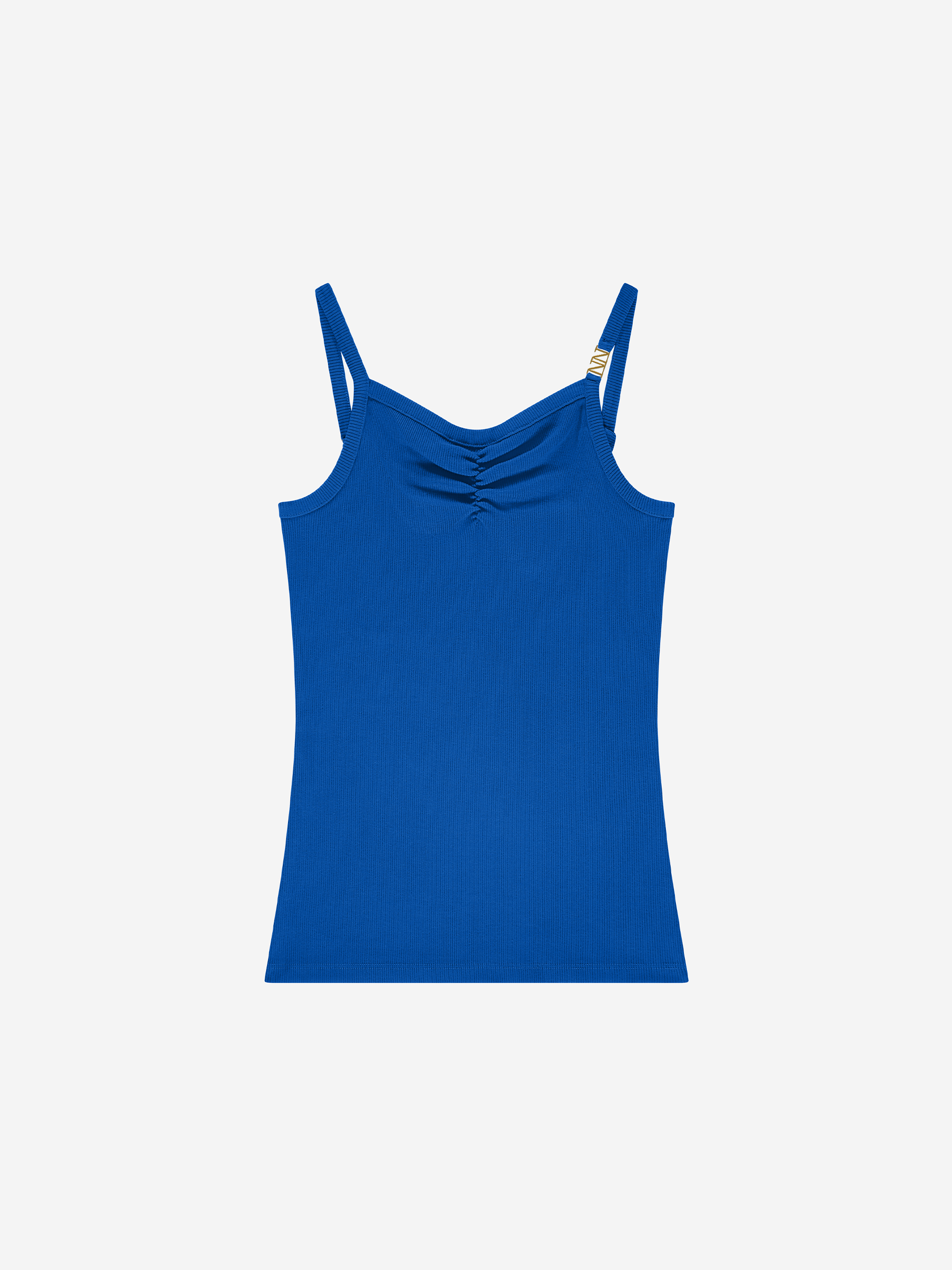 Ribbed top with draped detail