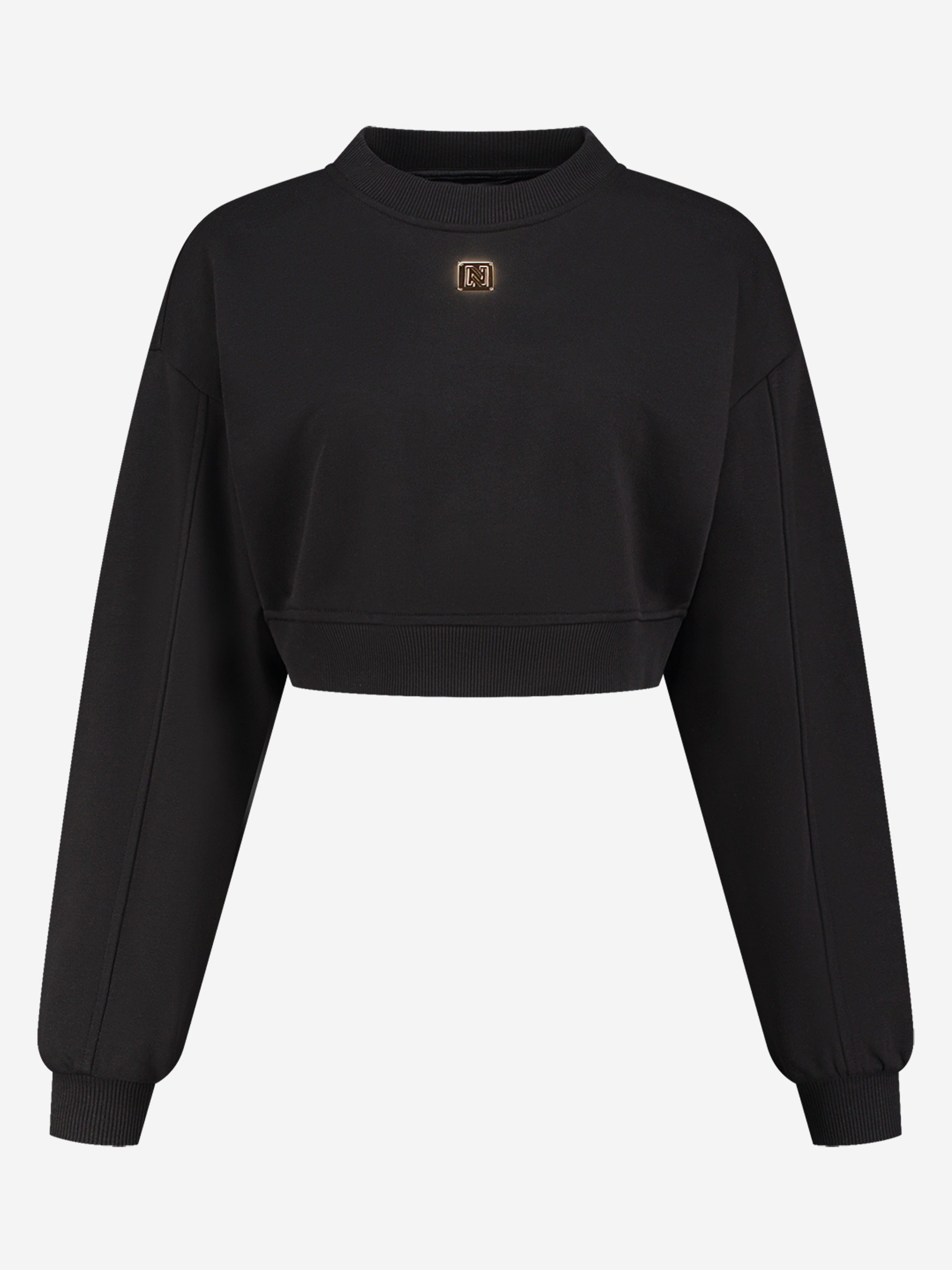 Sweater with metal logo