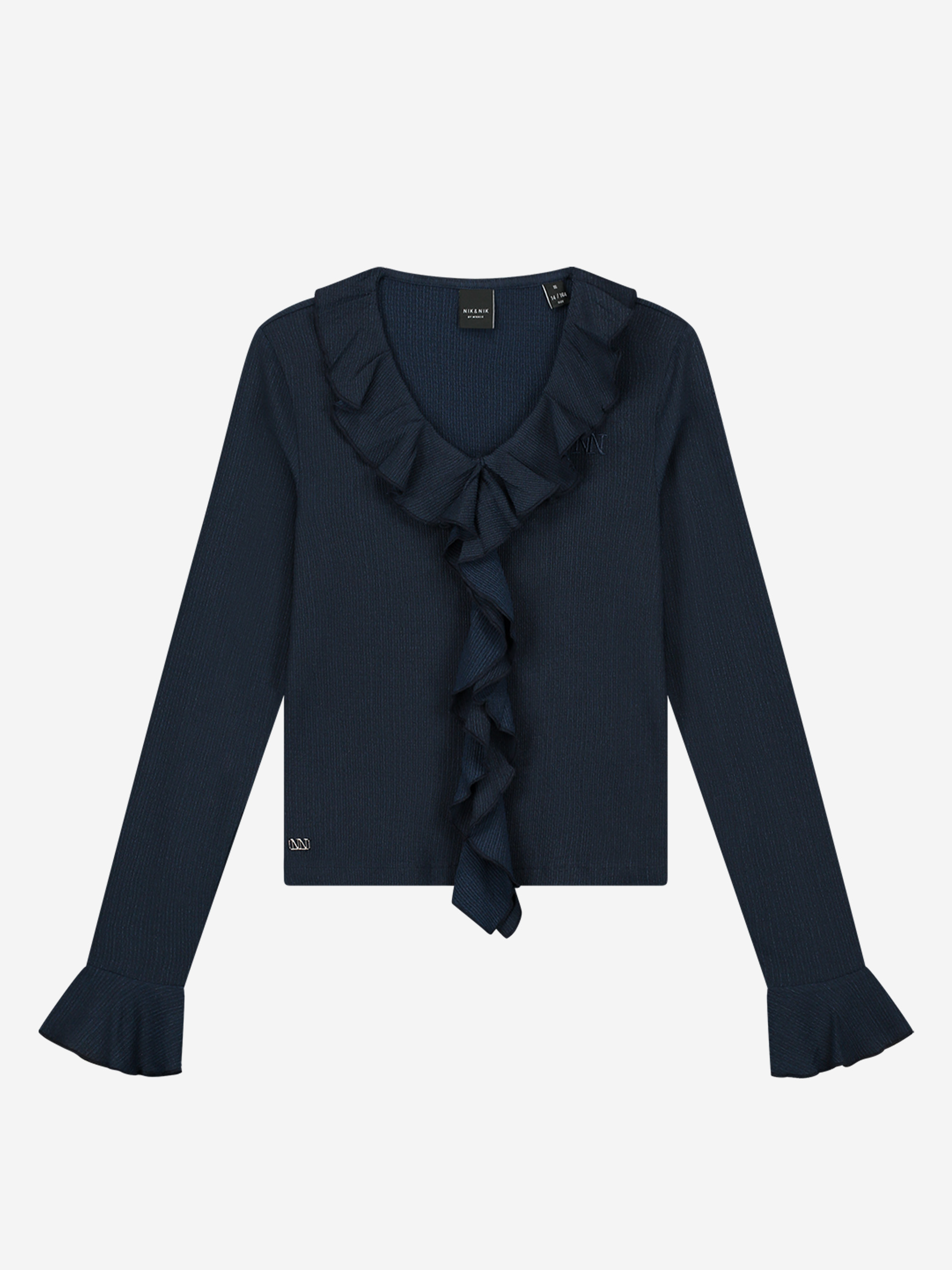 Top with ruffles
