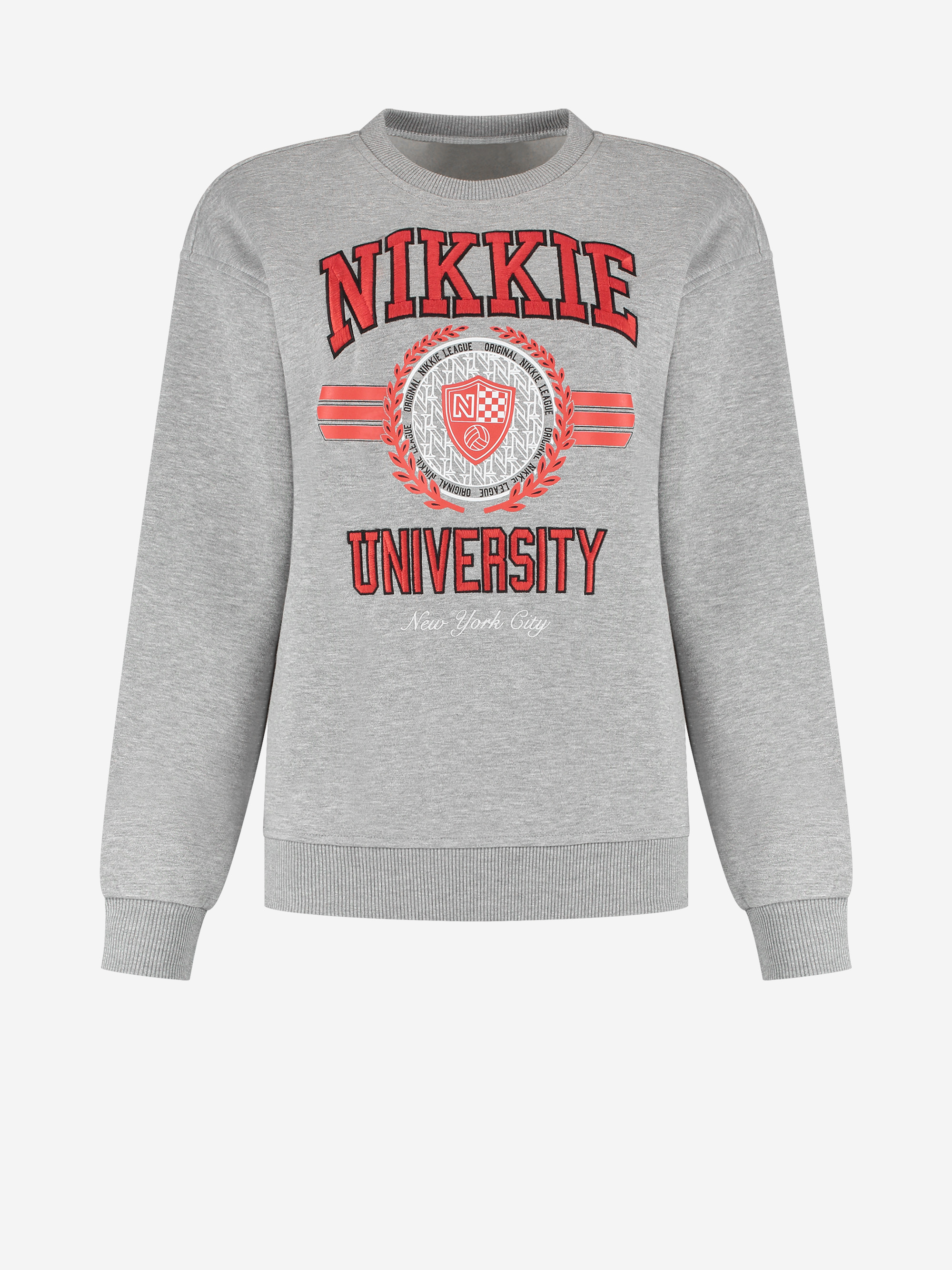 Sweater with NIKKIE university print