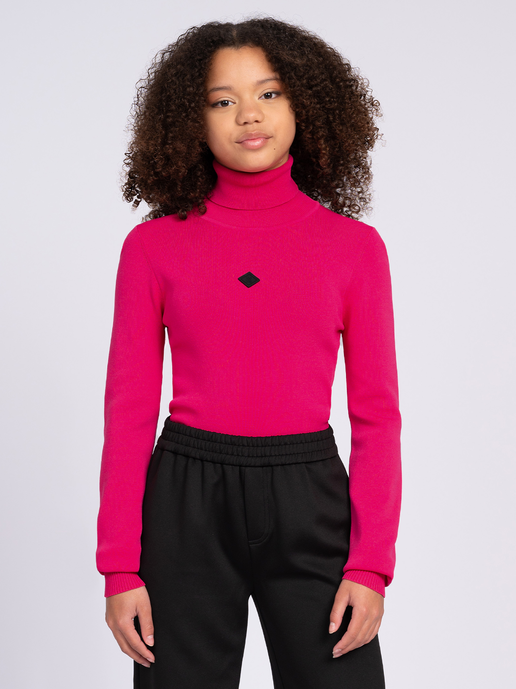 Fitted sweater with turtleneck 