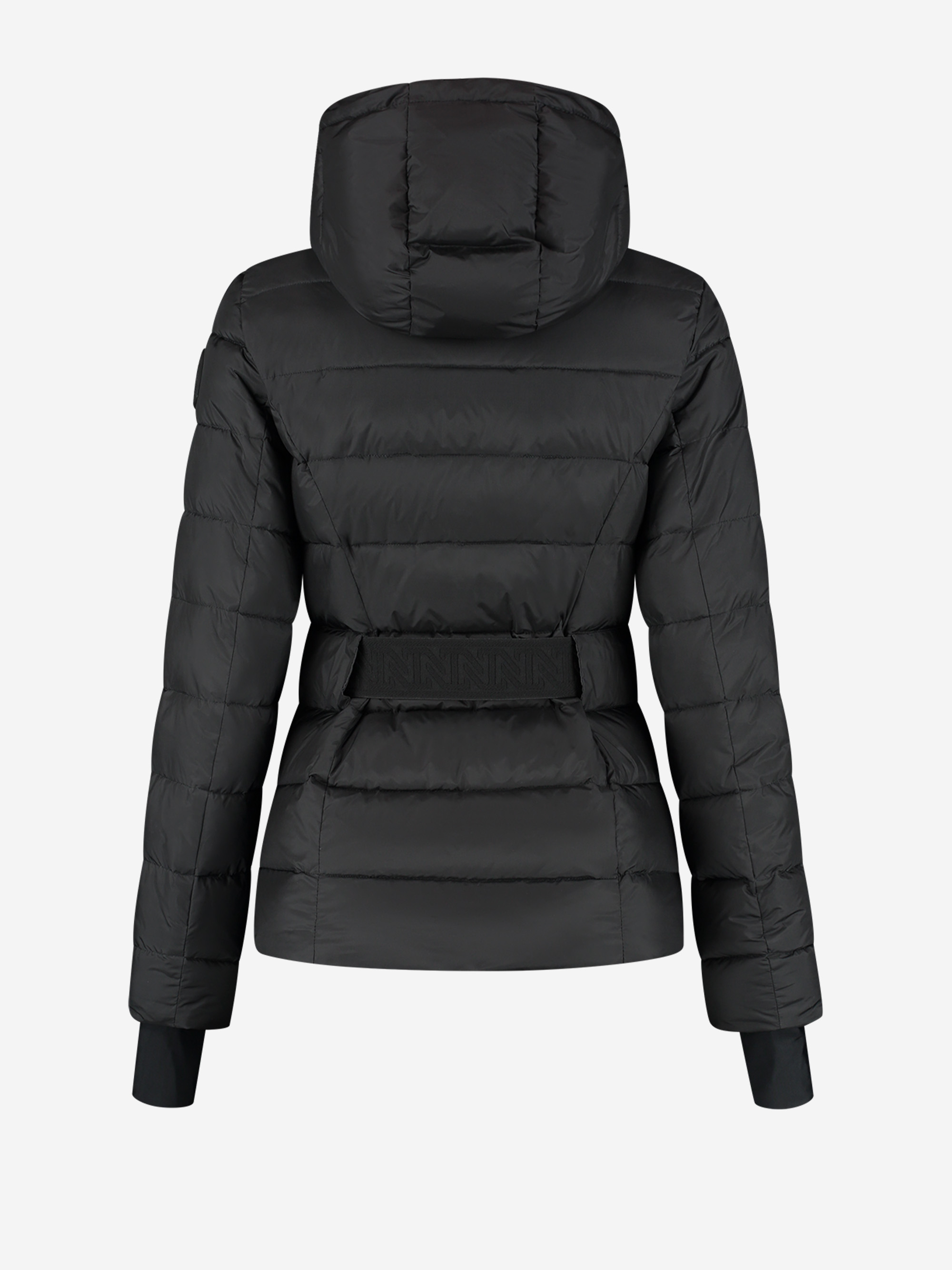 Ski jas met capuchon en elastische riem