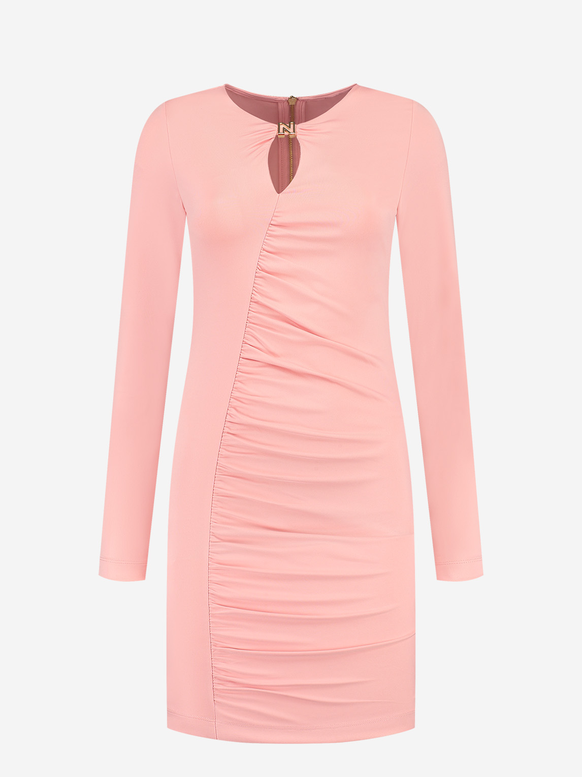 Fitted jurk met cut-out