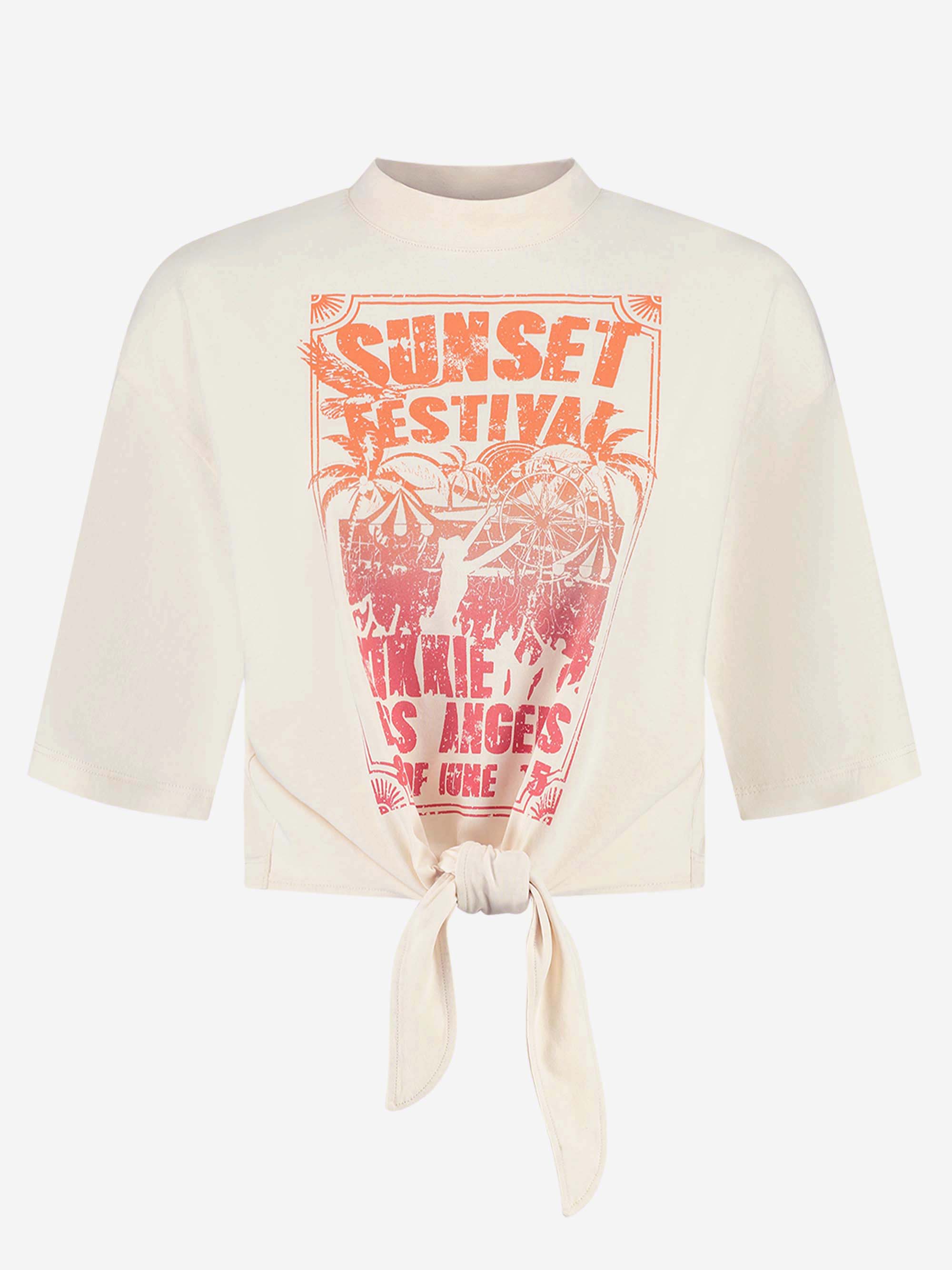 T-shirt met knoop 