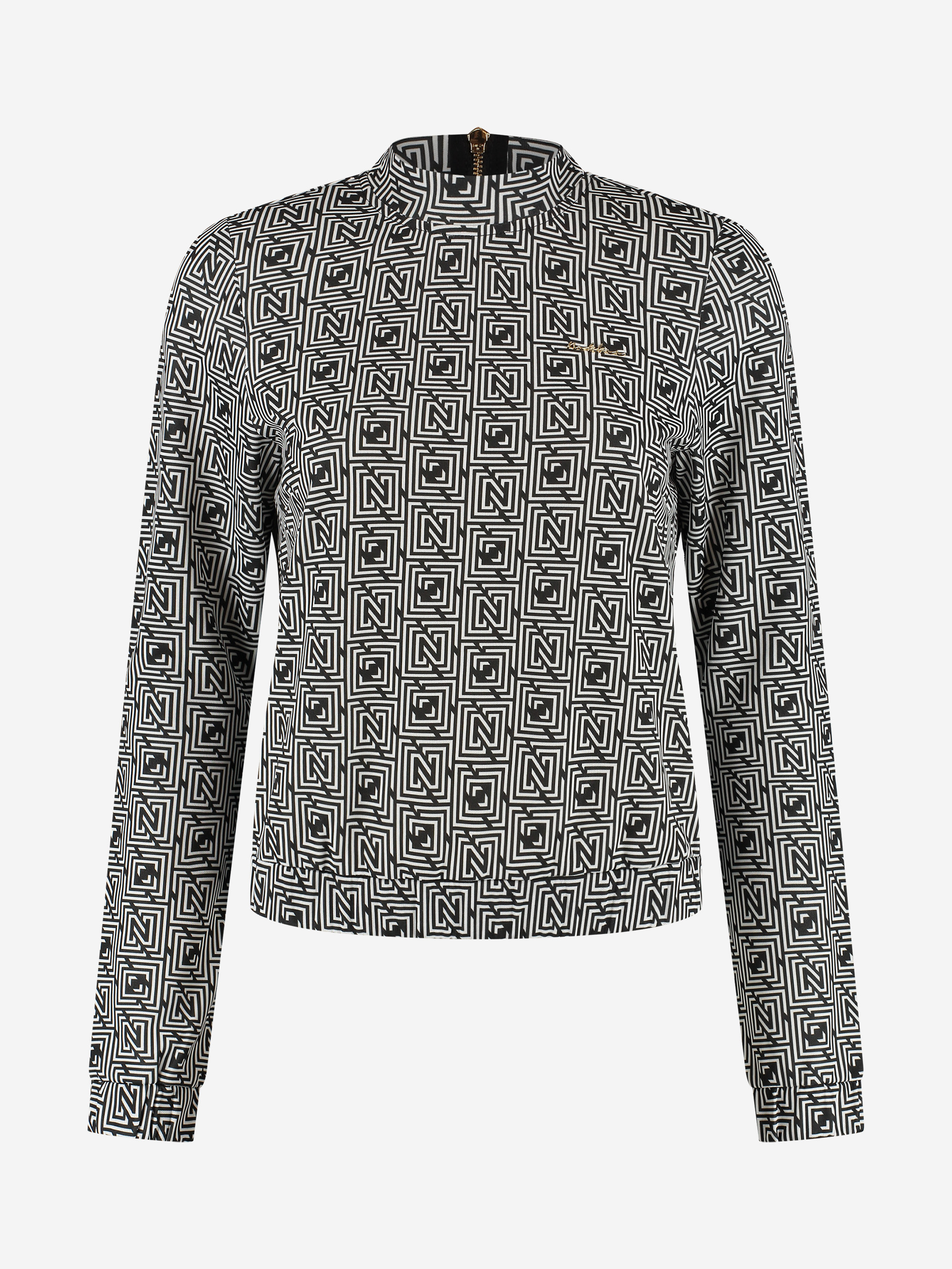 Sweater with logo pattern