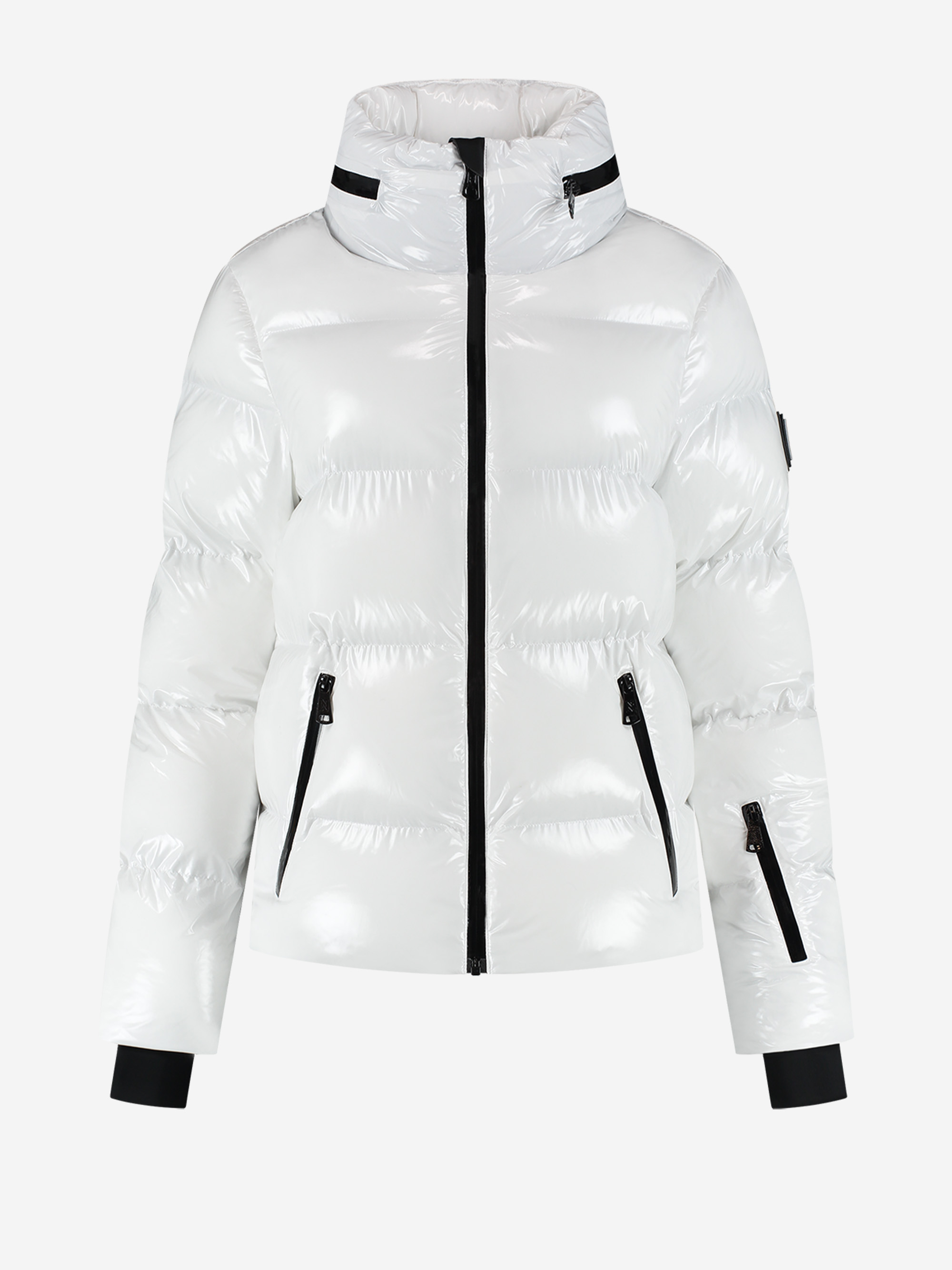 Ski jas met metallic look 