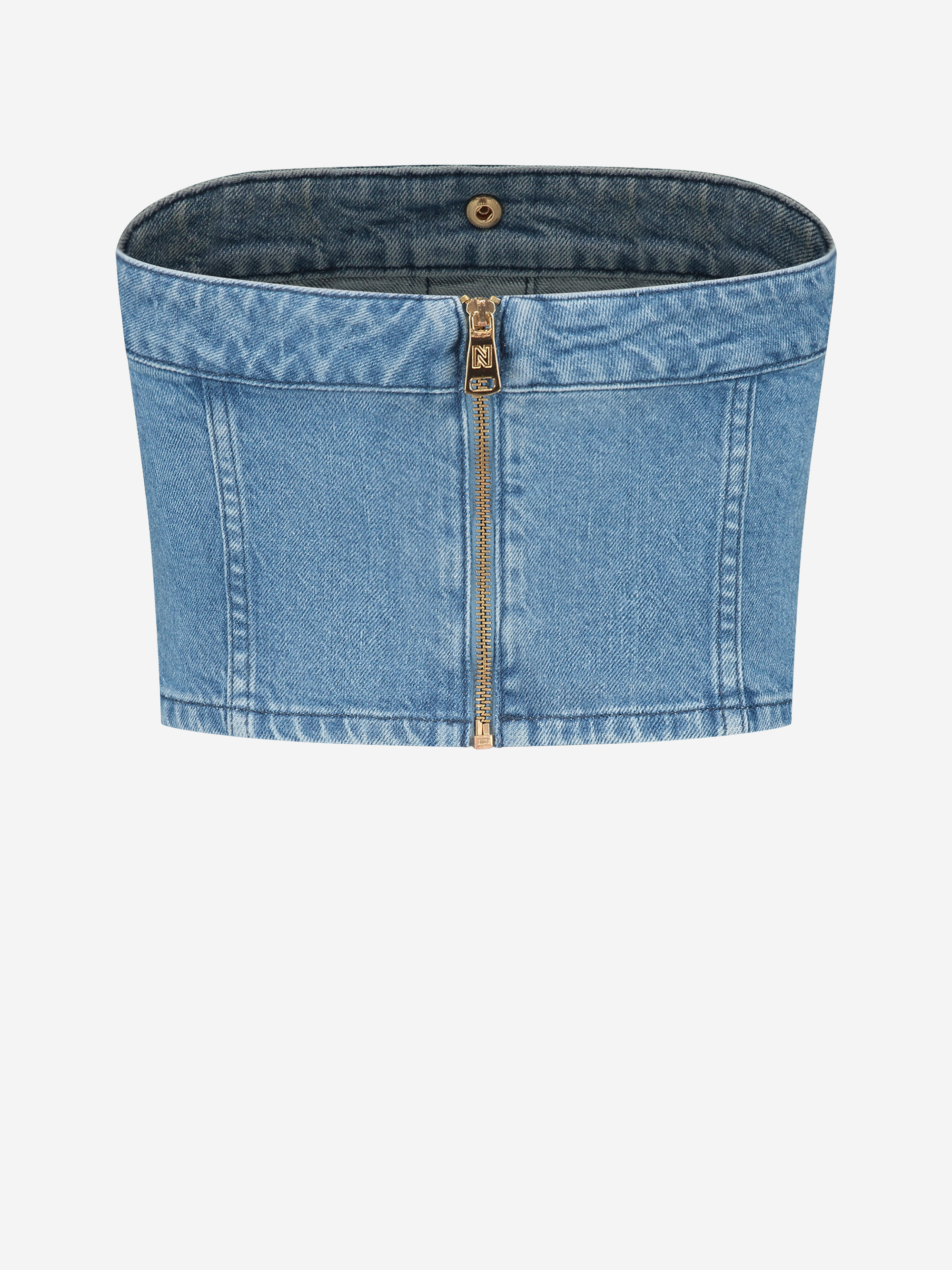 Denim bandeau top